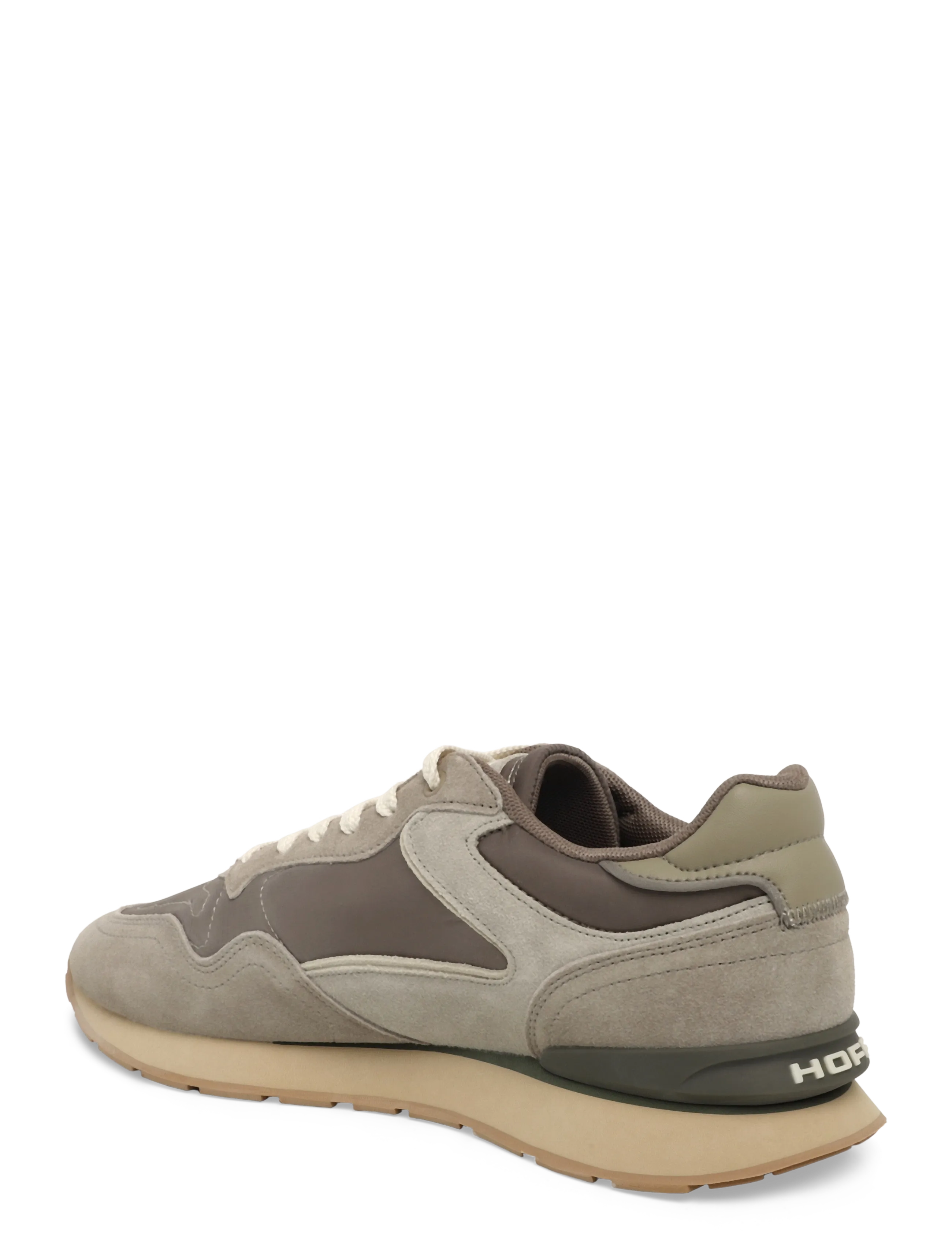 Läder Sneakers City Retro brun grönaktig brun 3