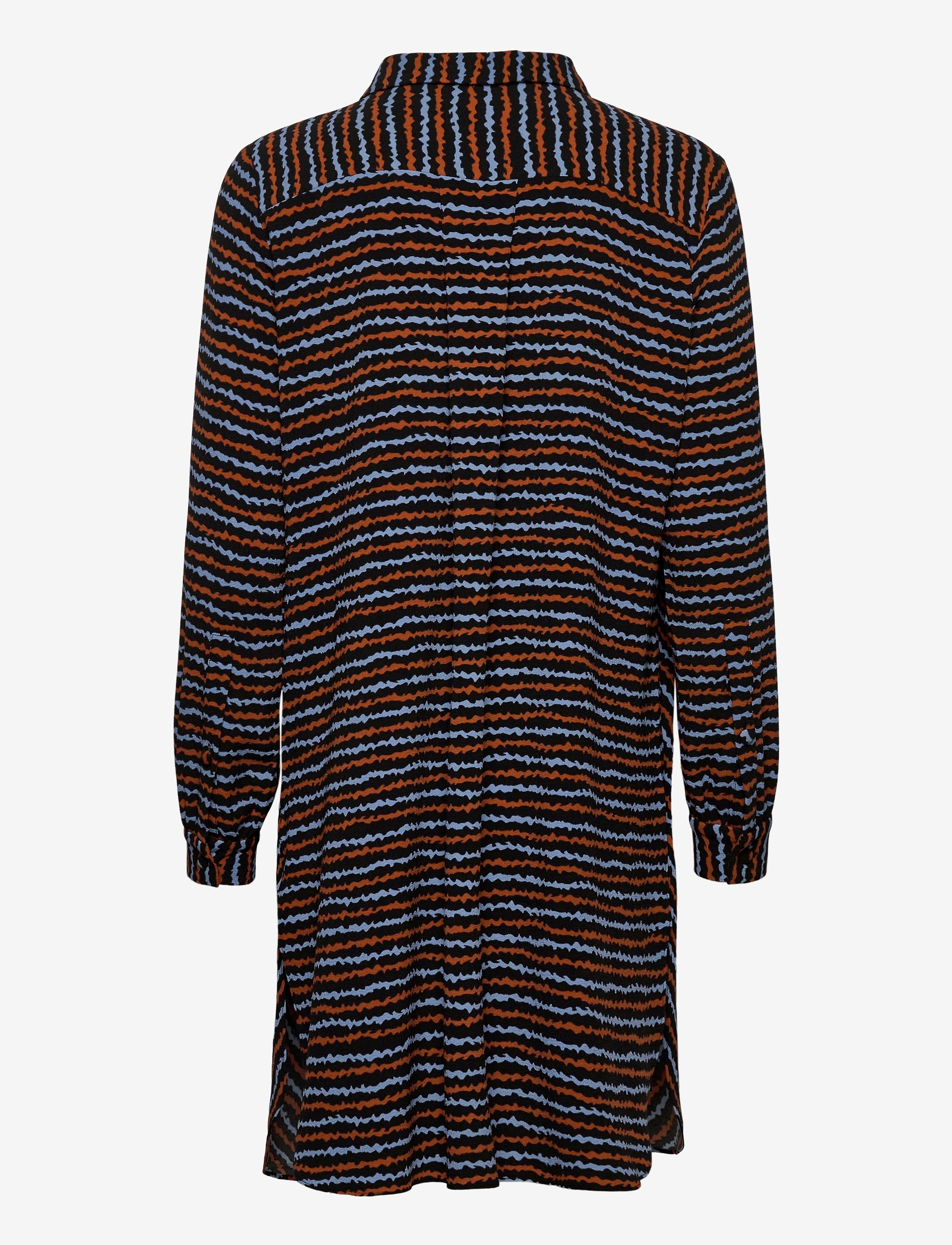Hofmann Copenhagen - Editha-Blue Haze Print - skjortekjoler - black - 1
