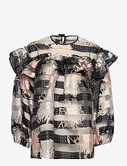 Hofmann Copenhagen - Emma - blouses met lange mouwen - black print - 0