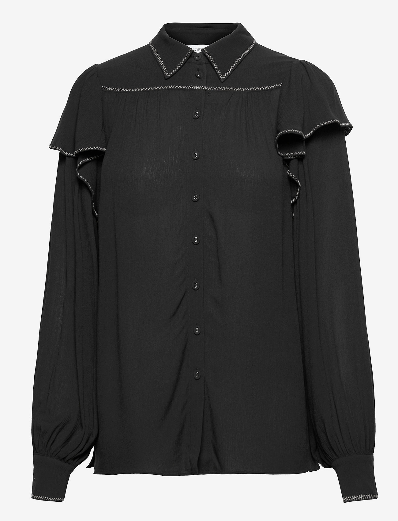 Hofmann Copenhagen - Annette - long-sleeved shirts - black - 0
