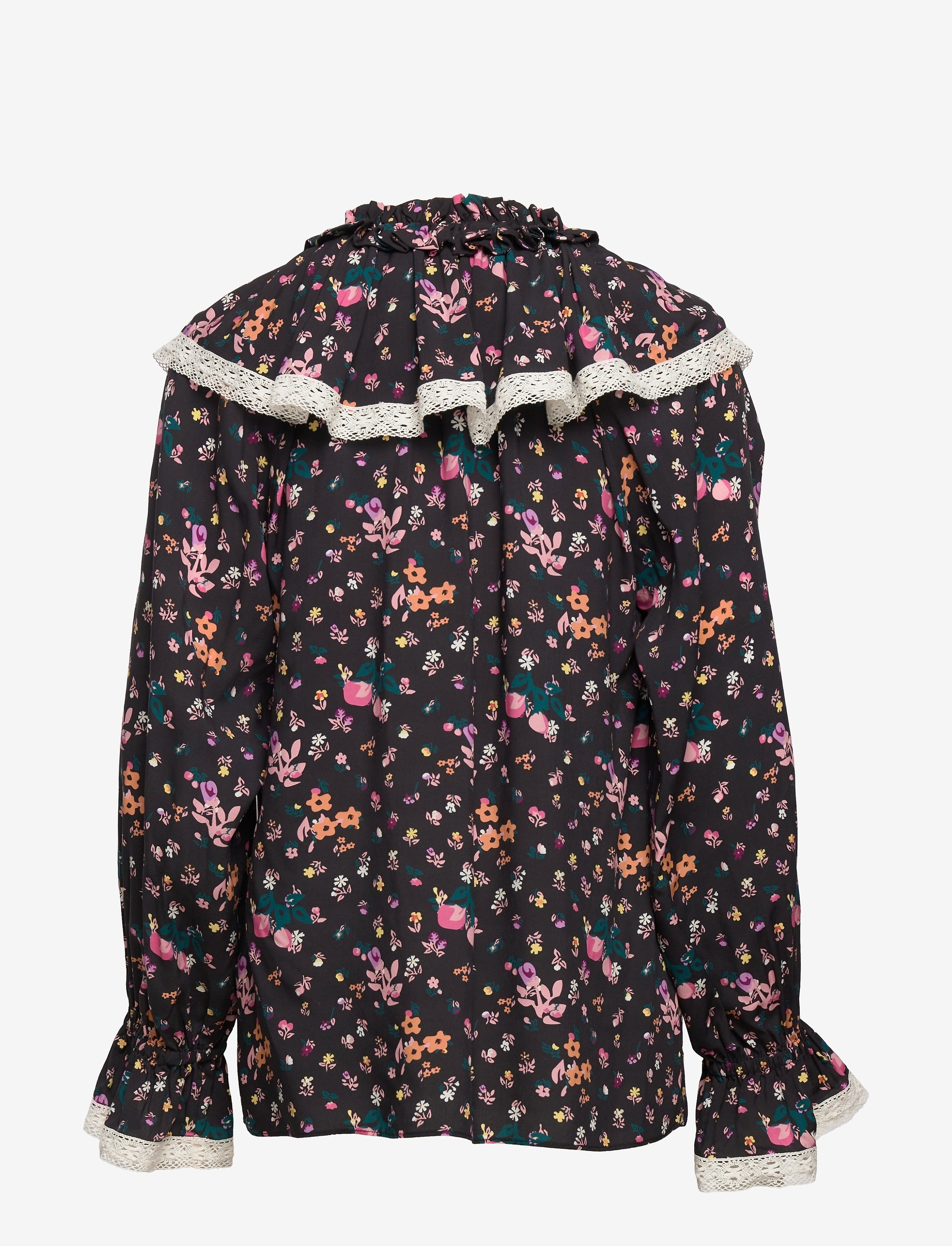 Hofmann Copenhagen - Mayla - langermede bluser - black print - 2