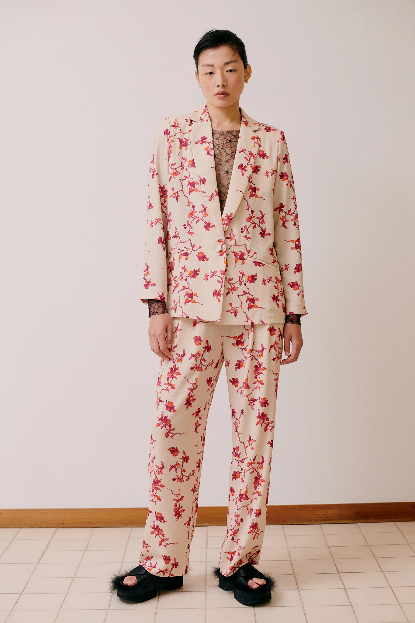 Hofmann Copenhagen Silvaine - Bukser - CREME PRINT / multi