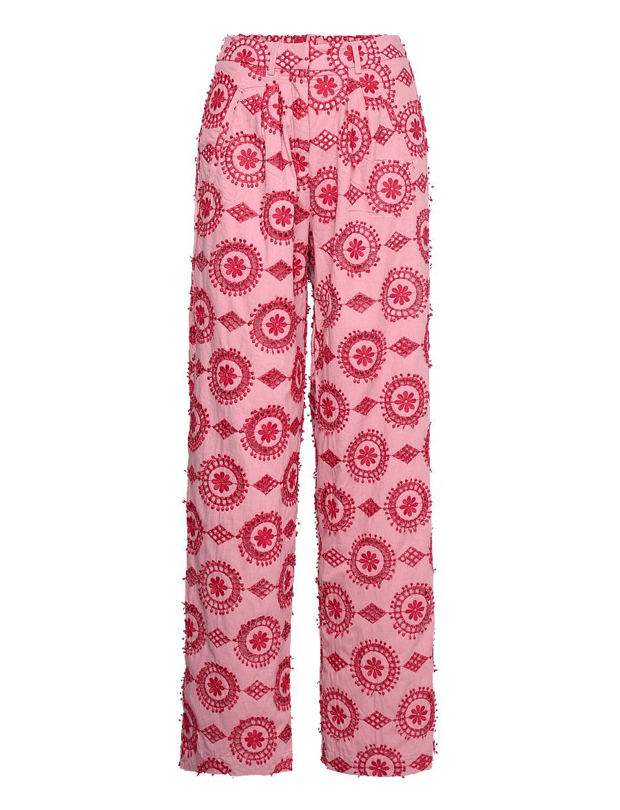 Hofmann Copenhagen - Silvan - wide leg trousers - lipstick - 1