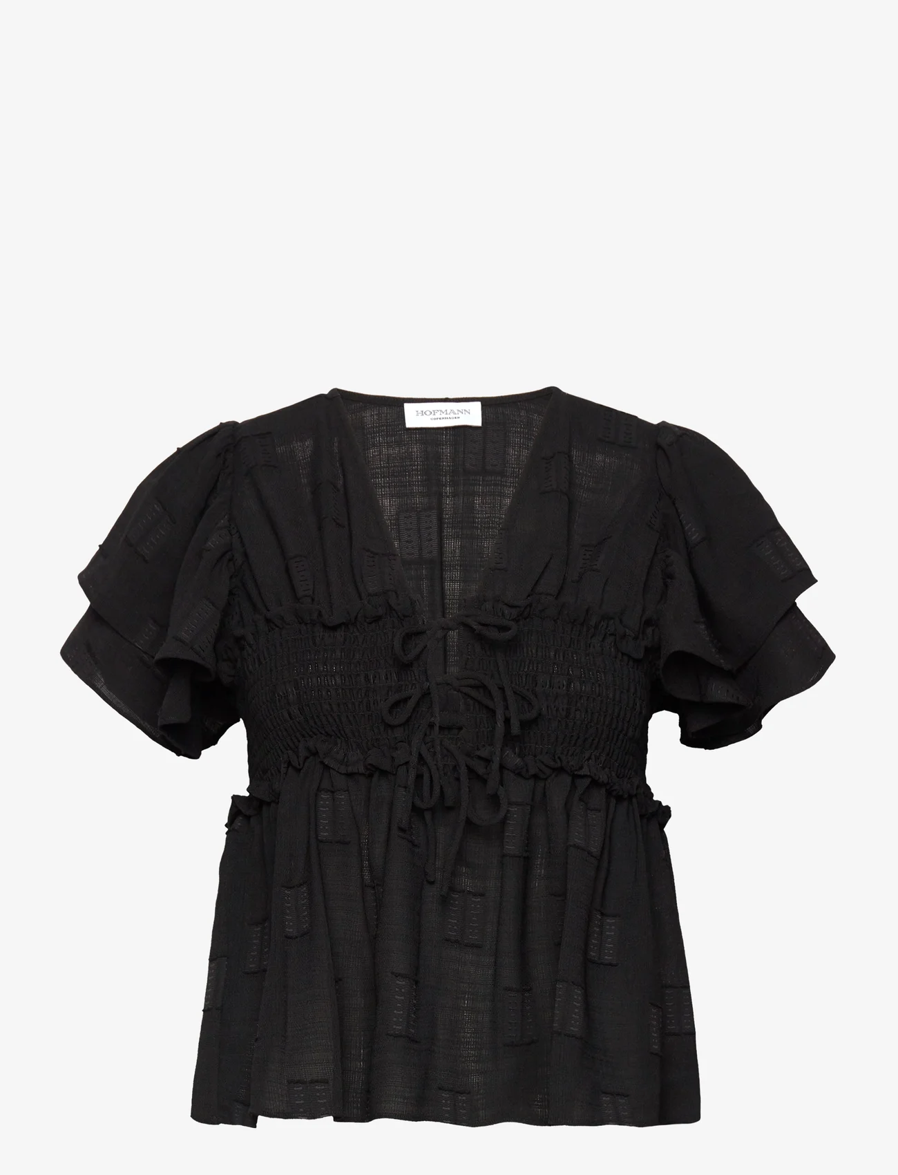 Hofmann Copenhagen - Helain - short-sleeved blouses - black - 0