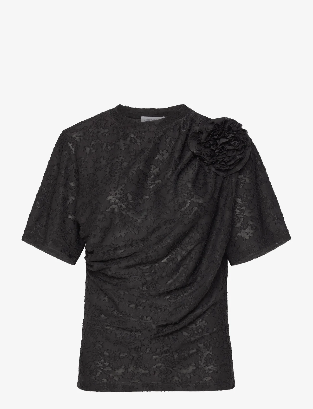 Hofmann Copenhagen - Pam - short-sleeved blouses - black - 0
