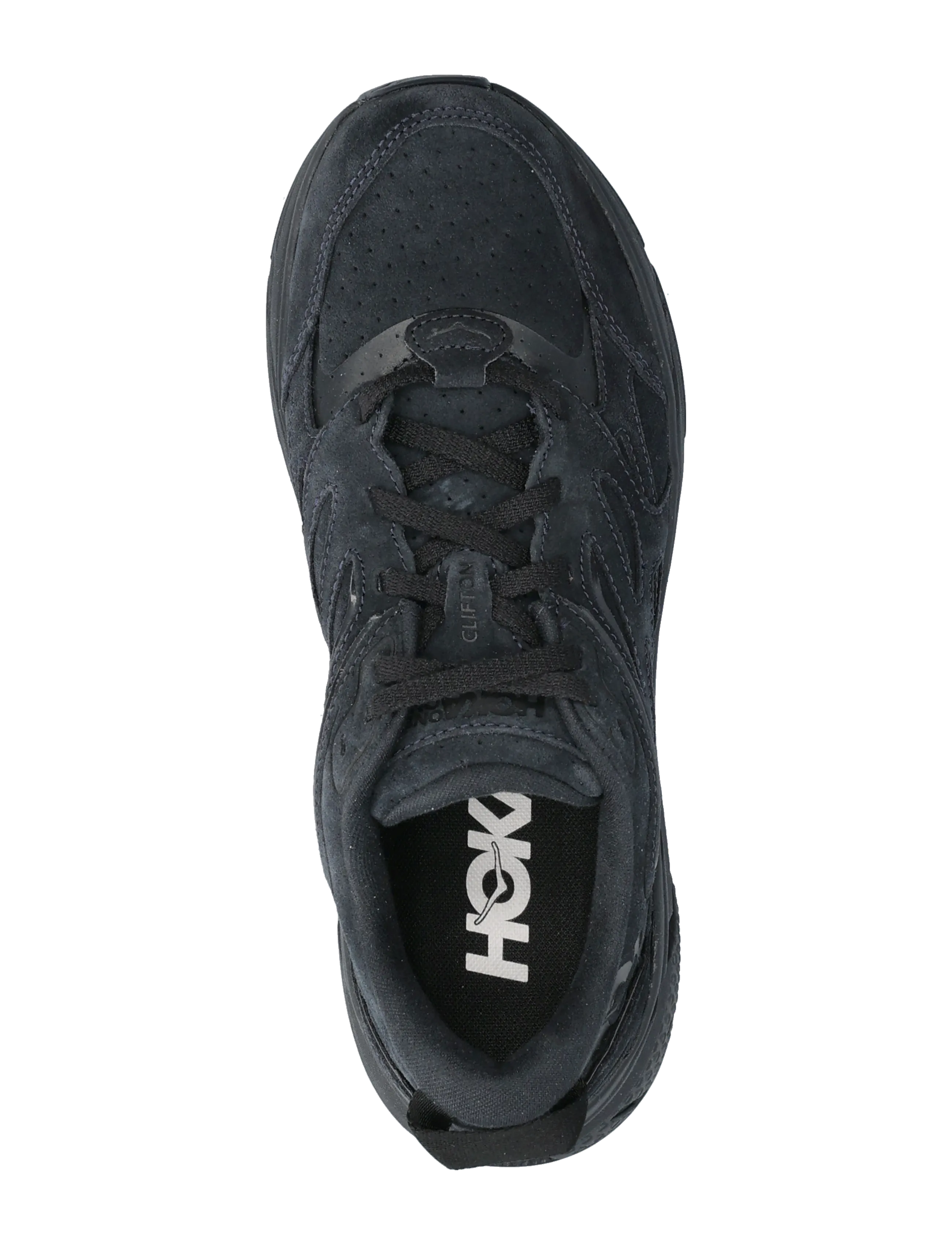 HOKA - Clifton L Suede - bblc-black / black - 3