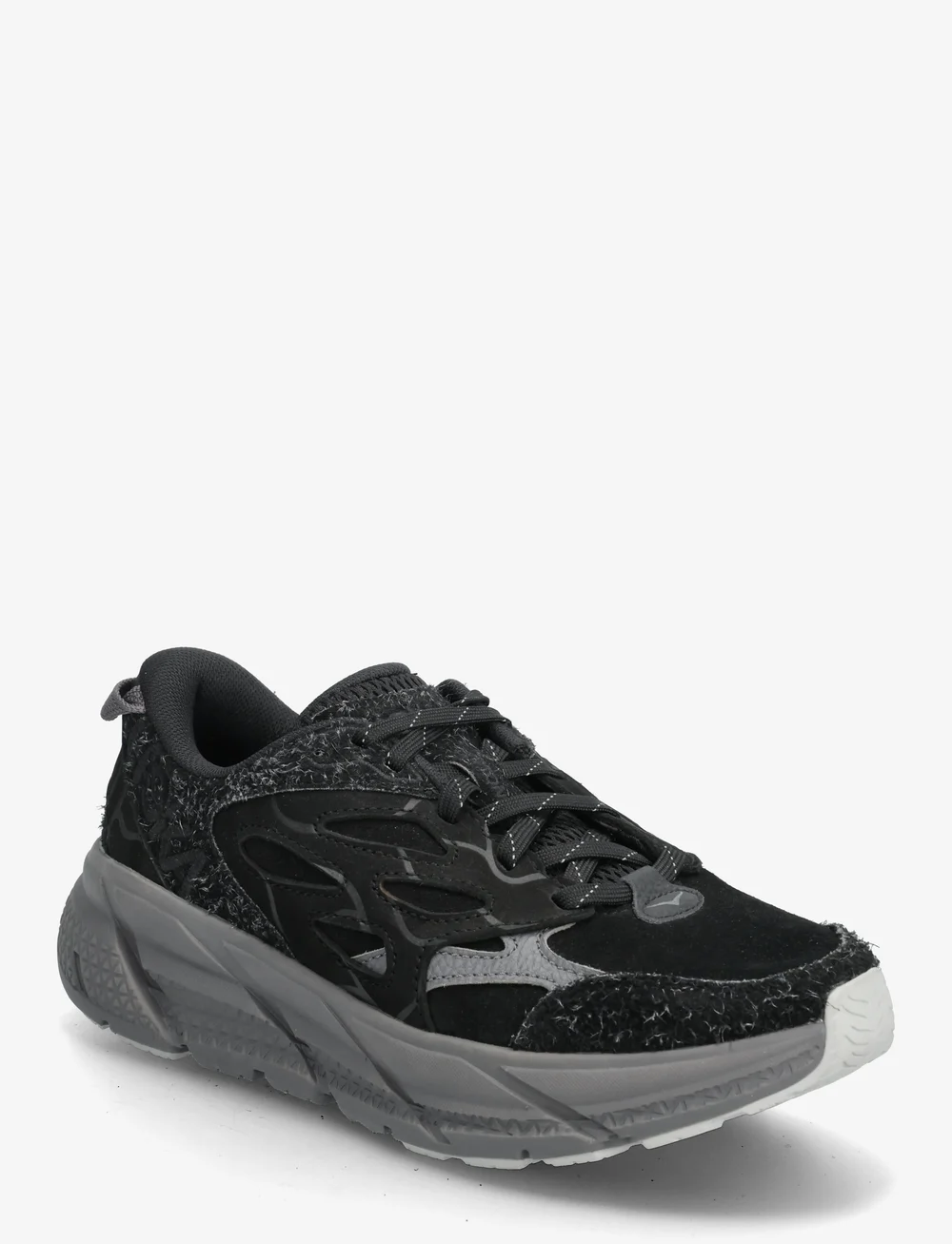 HOKA - Clifton L Suede TP - low tops - bckst-black / satellite grey - 0