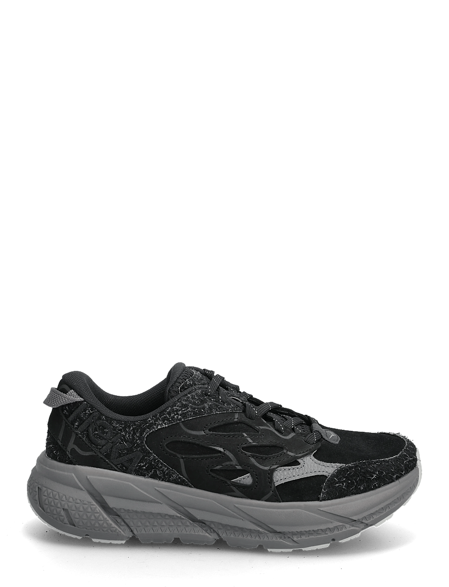 HOKA - Clifton L Suede TP - laag sneakers - bckst-black / satellite grey - 1