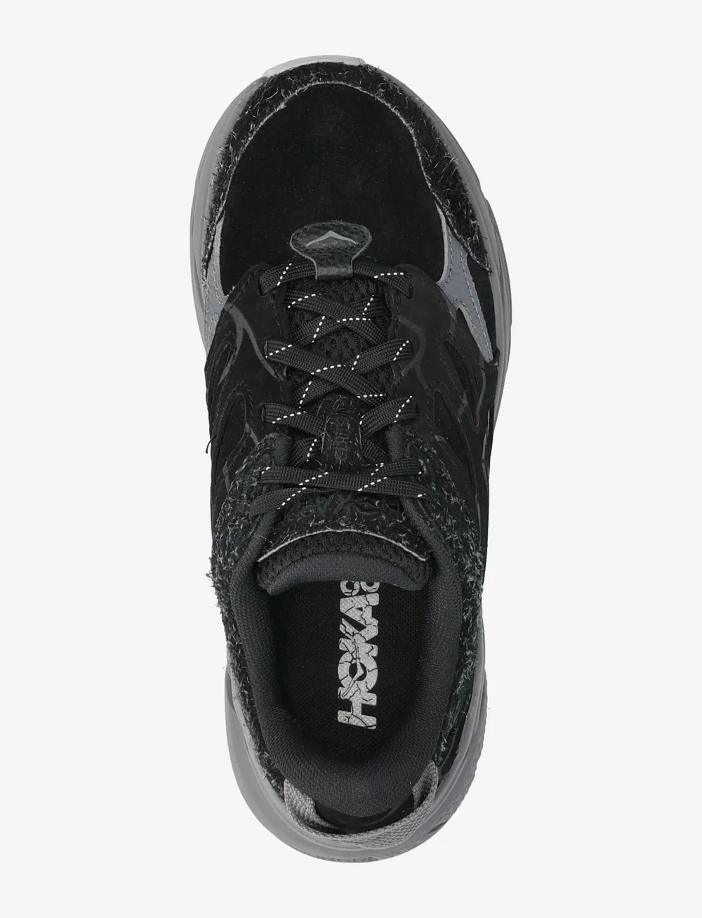 HOKA - Clifton L Suede TP - low tops - bckst-black / satellite grey - 3
