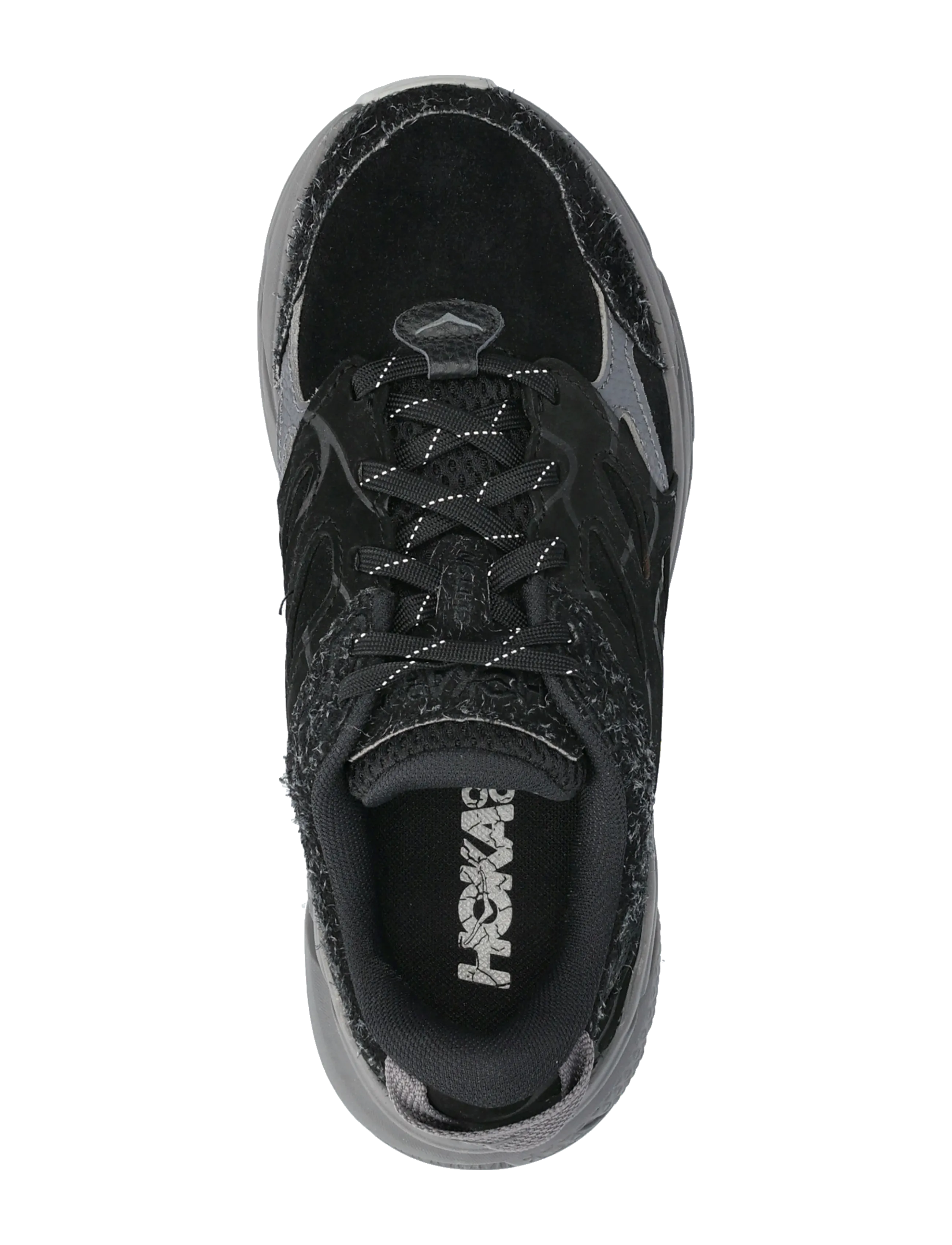 HOKA - Clifton L Suede TP - laag sneakers - bckst-black / satellite grey - 3