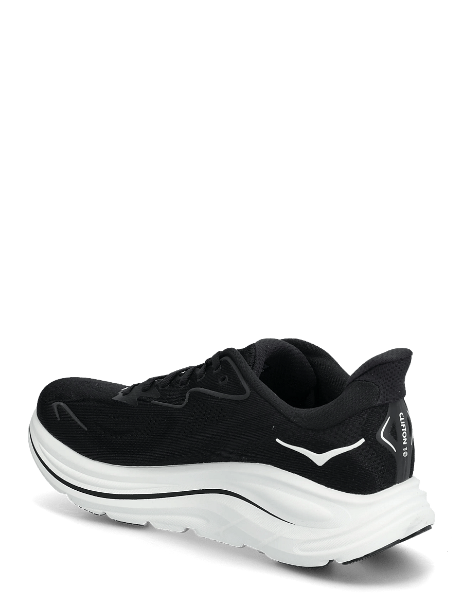 HOKA - M CLIFTON 10 WIDE - jooksujalatsid - black / white - 2