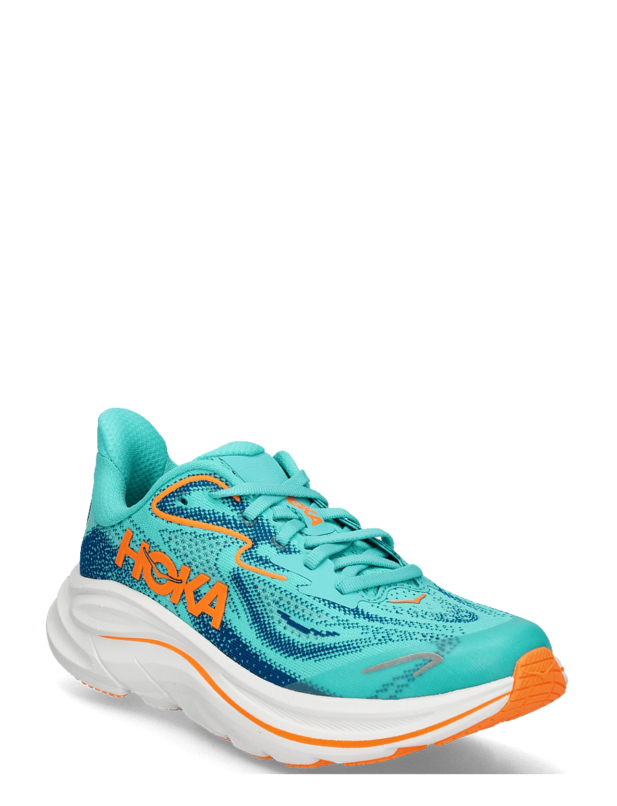 HOKA - Clifton 10 - løbesko - night glow blue / electric aqua - 0