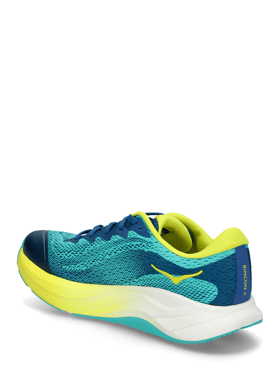 HOKA - Rincon 4 Big Kids - løbesko - electric aqua / neon hoka citrus - 2