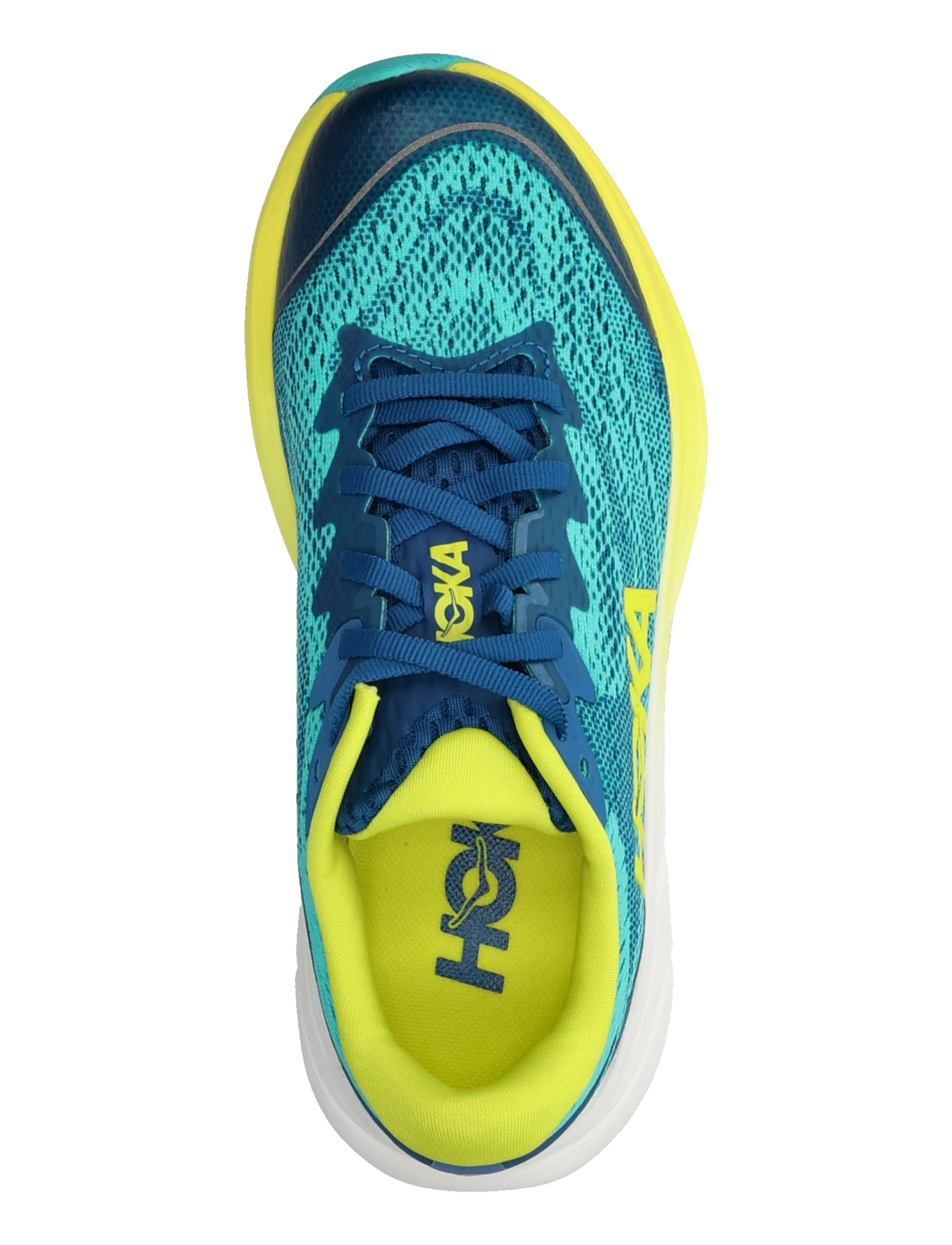 HOKA - Rincon 4 Big Kids - laufschuhe - electric aqua / neon hoka citrus - 3