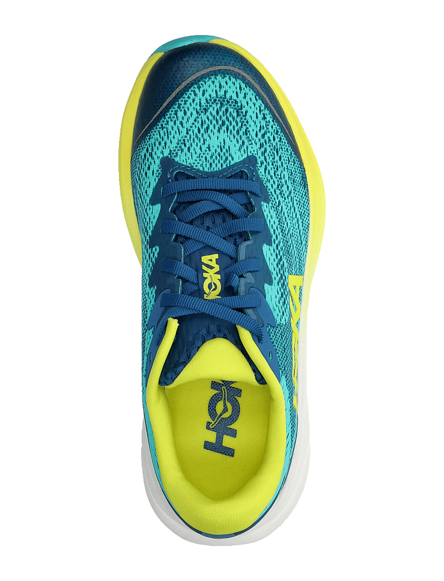 HOKA - Rincon 4 Big Kids - løbesko - electric aqua / neon hoka citrus - 3