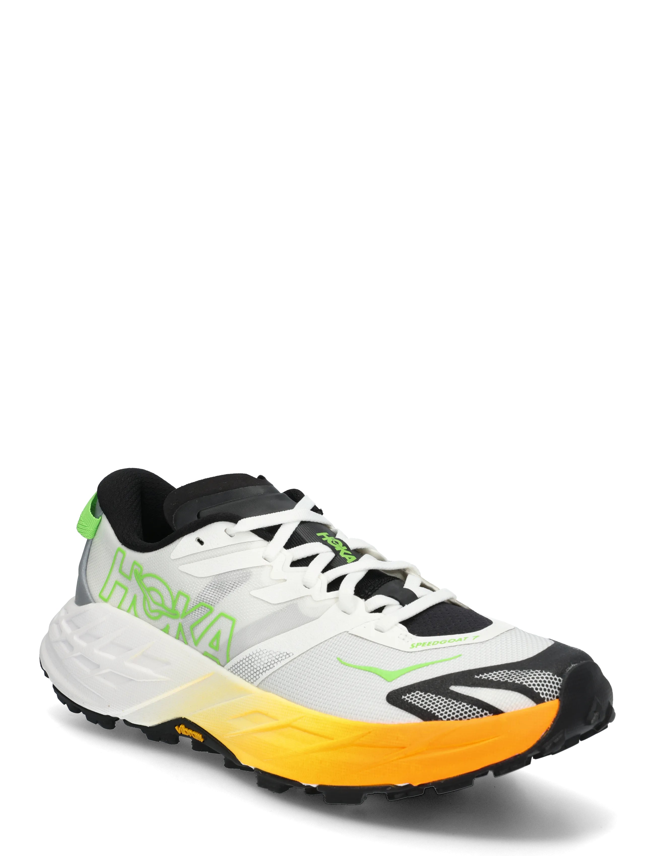 HOKA Speedgoat 7 - Laufschuhe - FROST / NEON TANGERINE / white