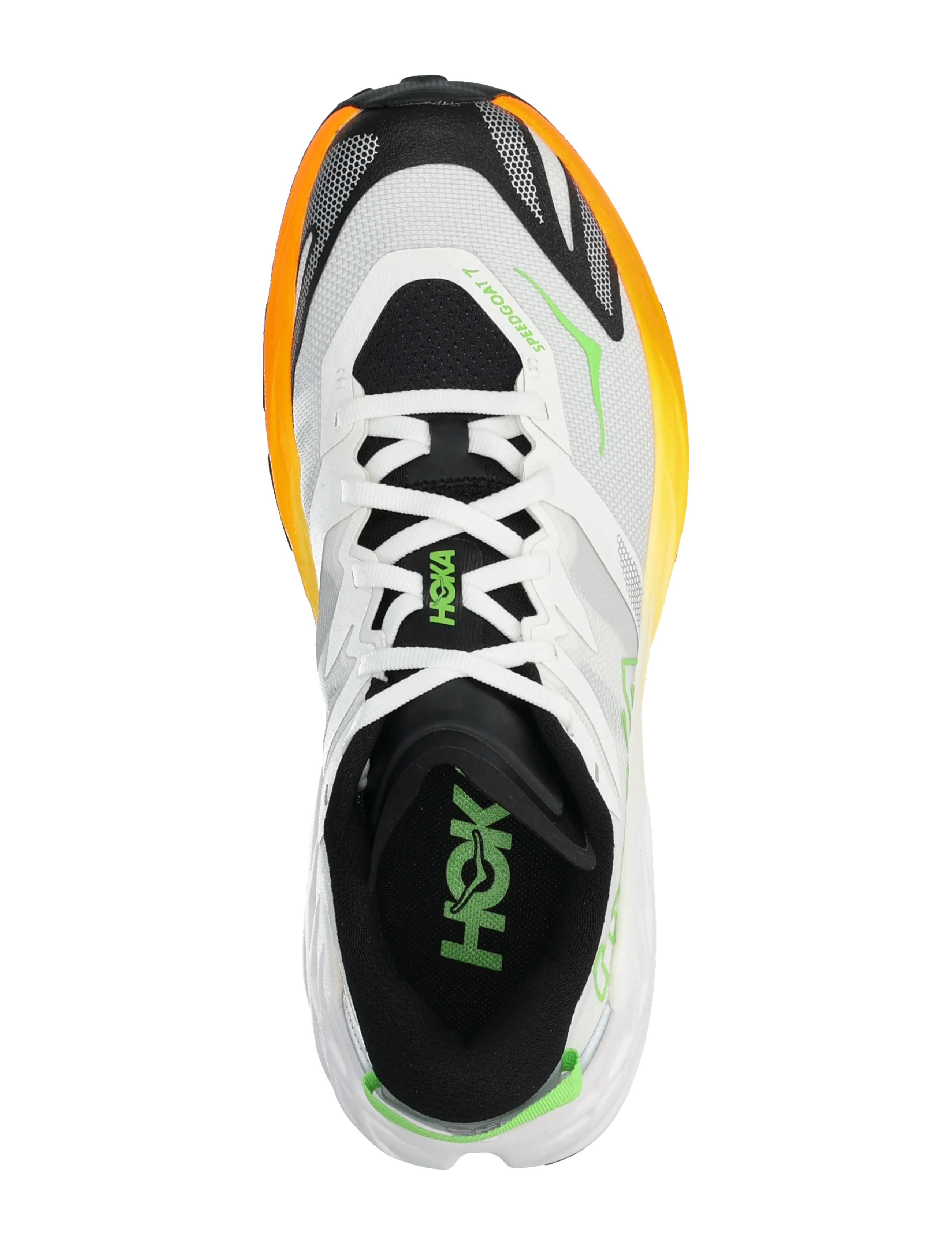 HOKA - Speedgoat 7 - running shoes - frost / neon tangerine - 3