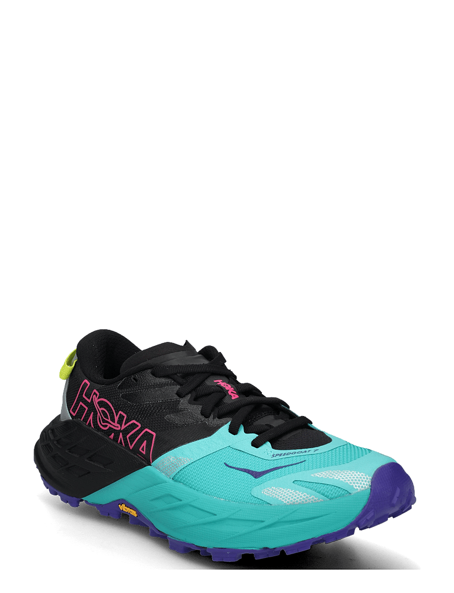HOKA - Speedgoat 7 - löparskor - black / electric aqua - 0