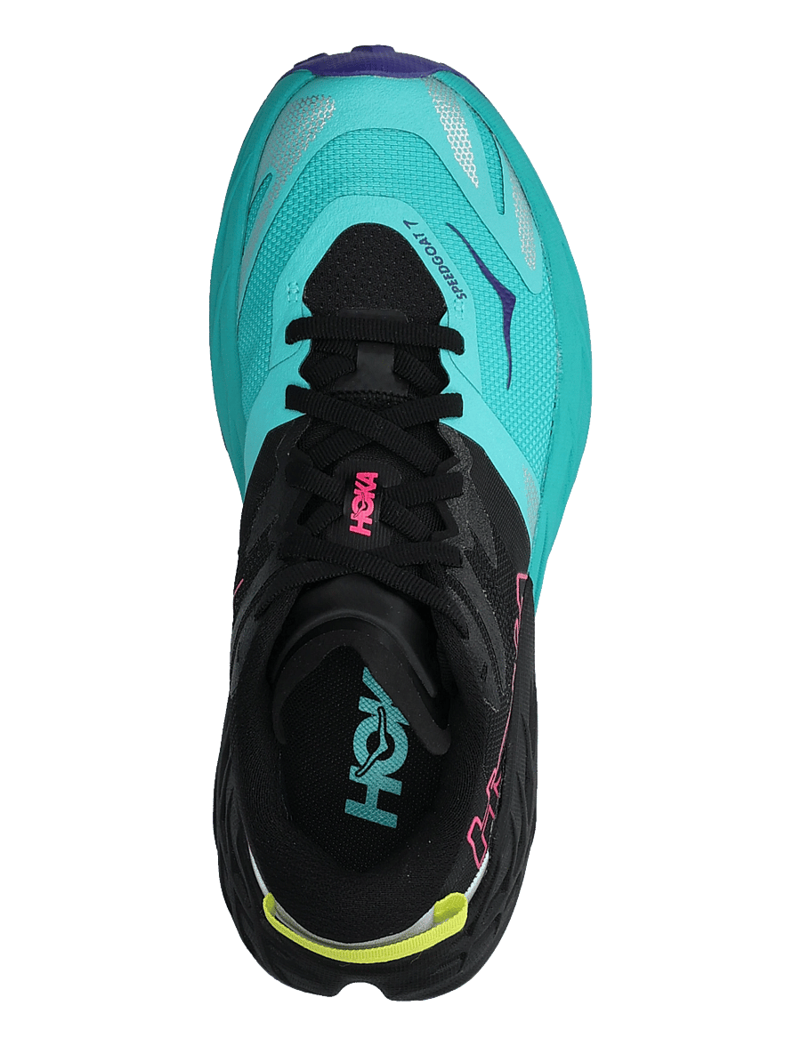 HOKA - Speedgoat 7 - löparskor - black / electric aqua - 3