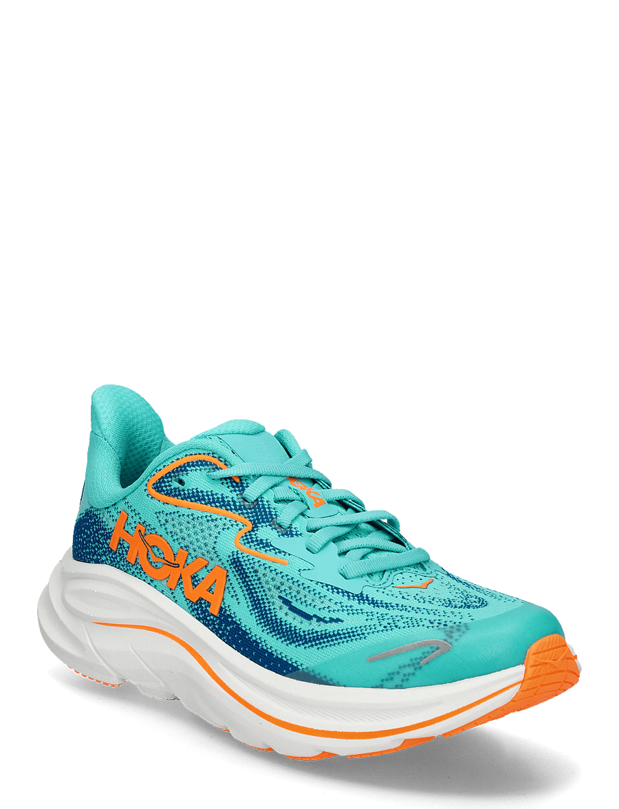HOKA - Y CLIFTON 10 YOUTH - löparskor - night glow blue / electric aqua - 0