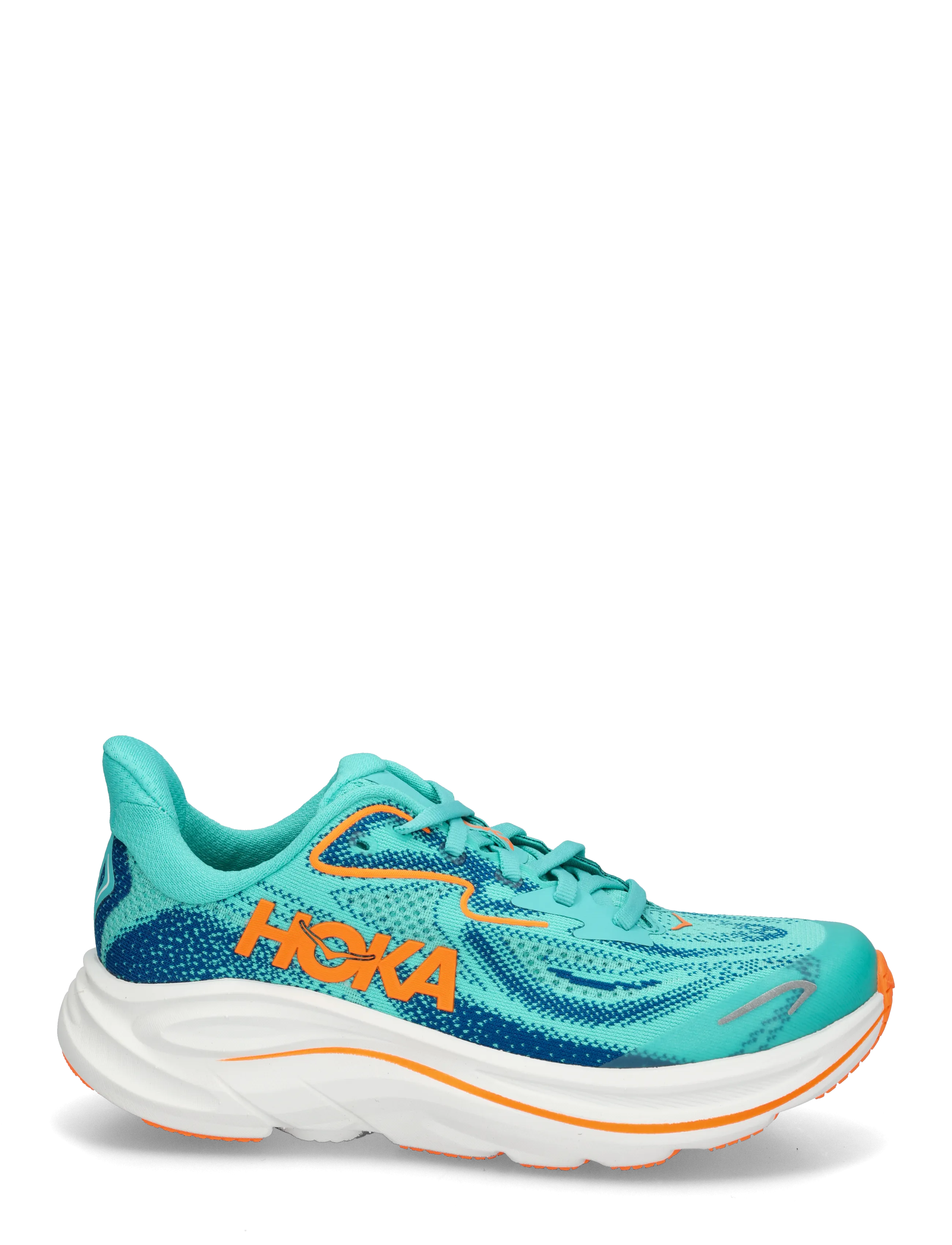 HOKA - Y CLIFTON 10 YOUTH - löparskor - night glow blue / electric aqua - 1