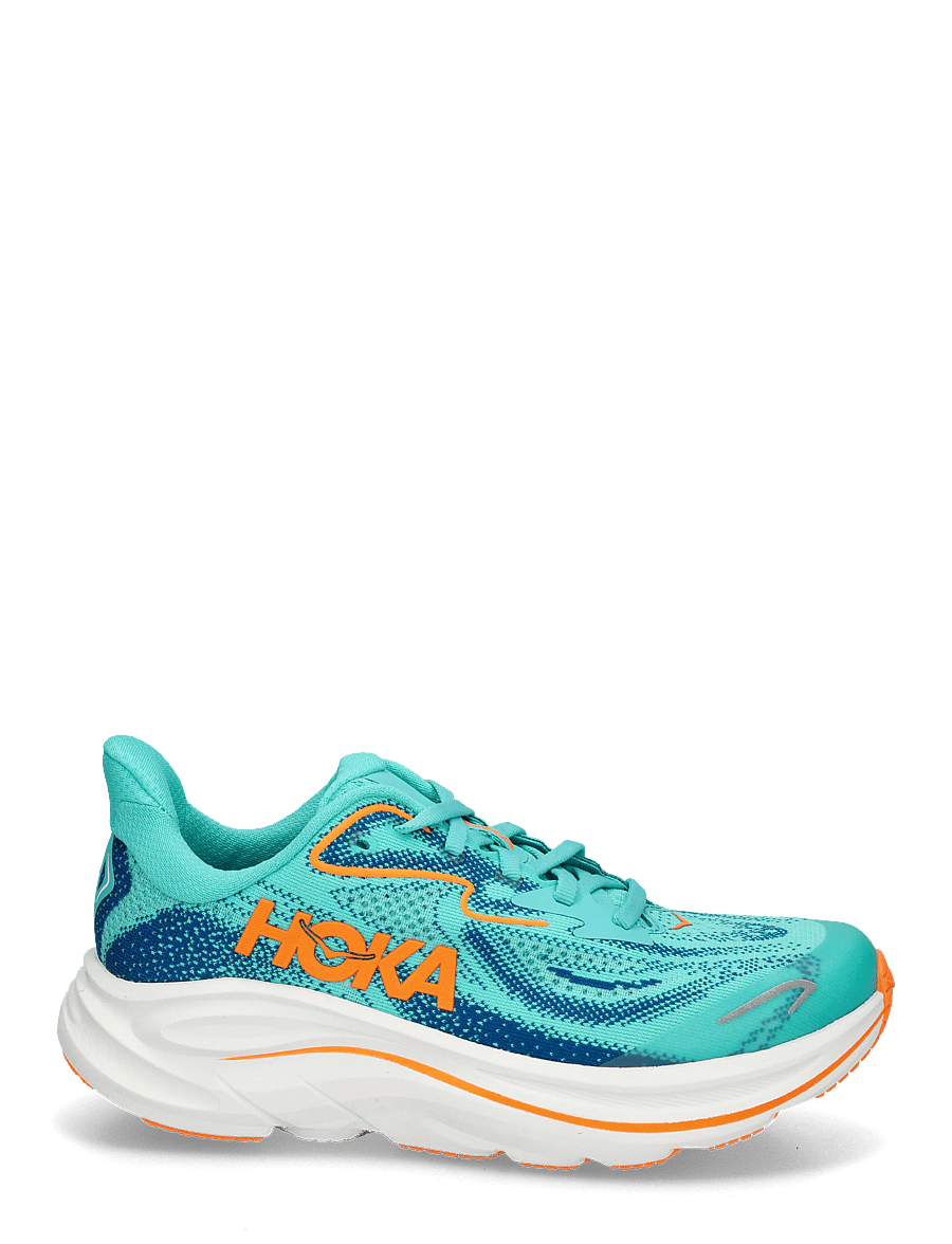 HOKA - Y CLIFTON 10 YOUTH - löparskor - night glow blue / electric aqua - 1