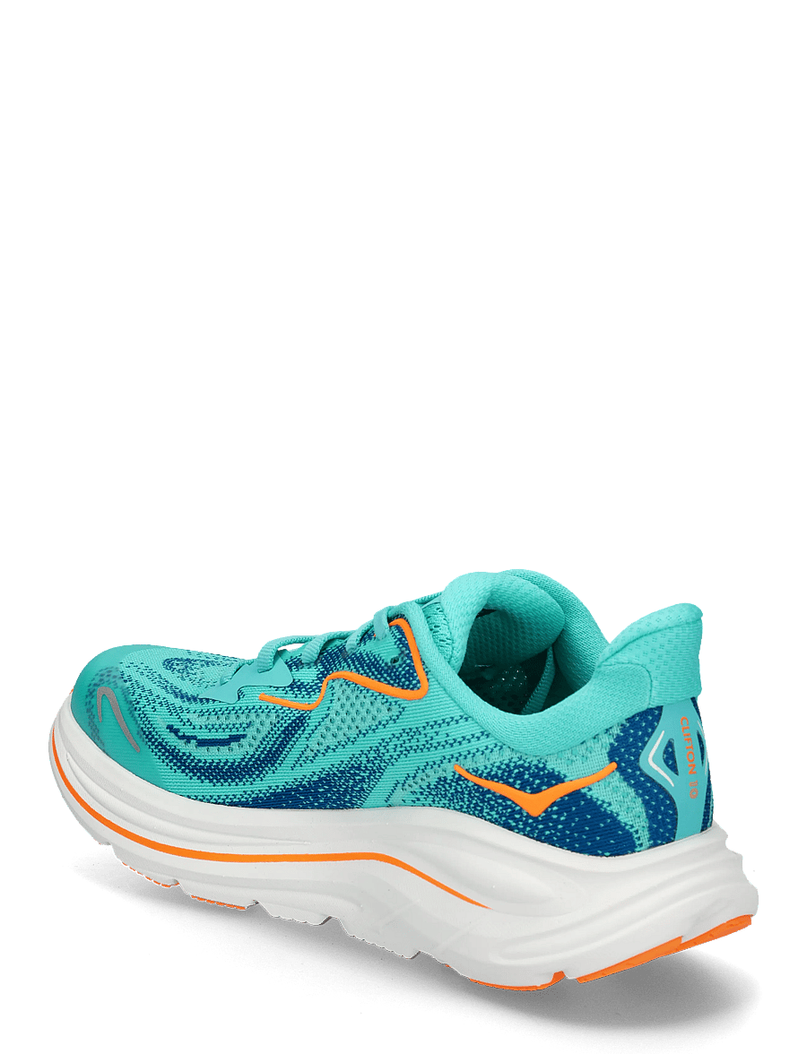 HOKA - Y CLIFTON 10 YOUTH - löparskor - night glow blue / electric aqua - 2