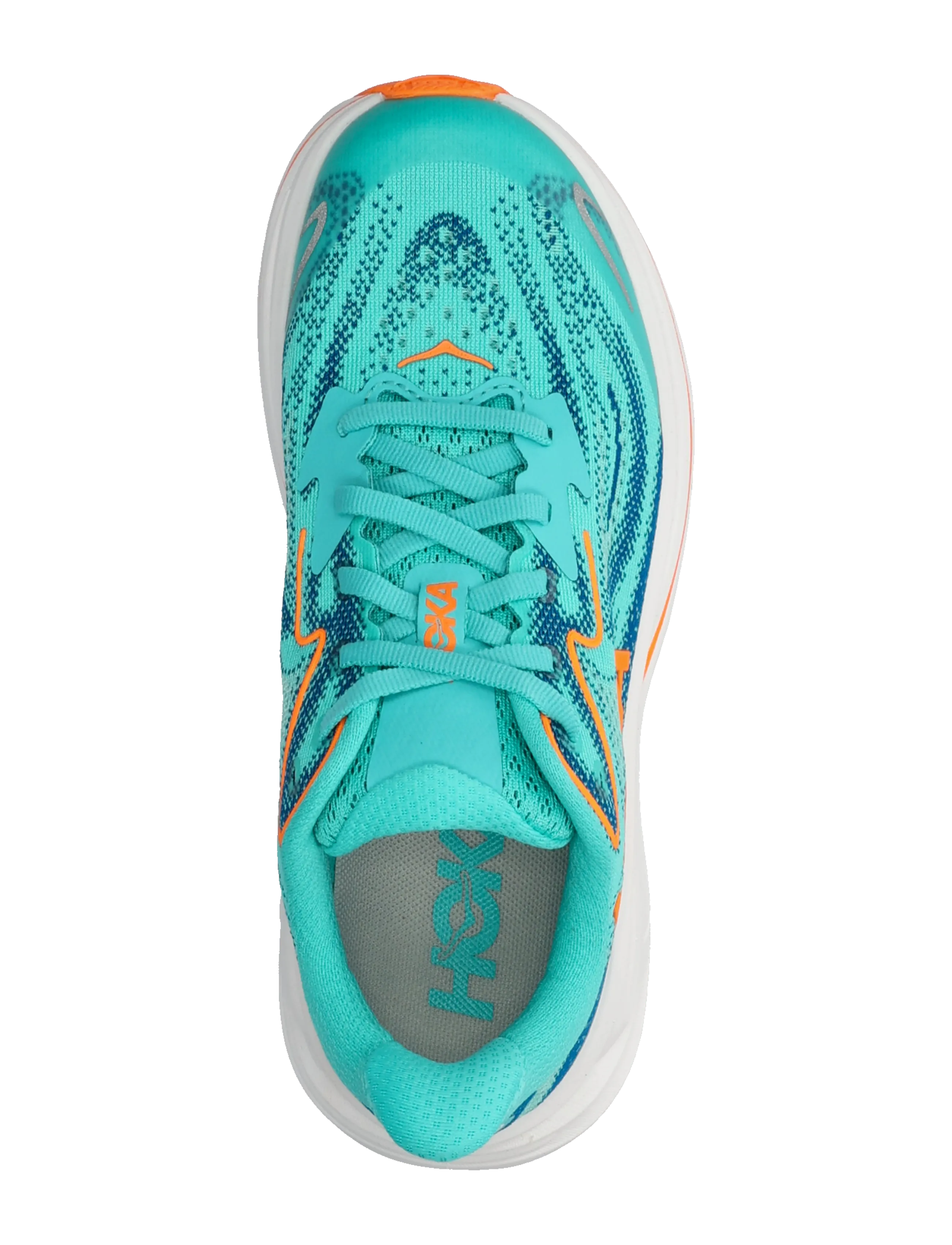 HOKA - Y CLIFTON 10 YOUTH - löparskor - night glow blue / electric aqua - 3