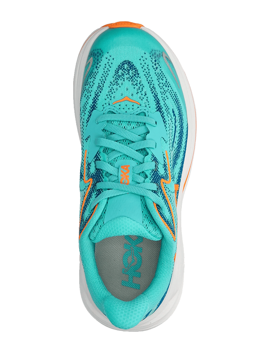 HOKA - Y CLIFTON 10 YOUTH - löparskor - night glow blue / electric aqua - 3