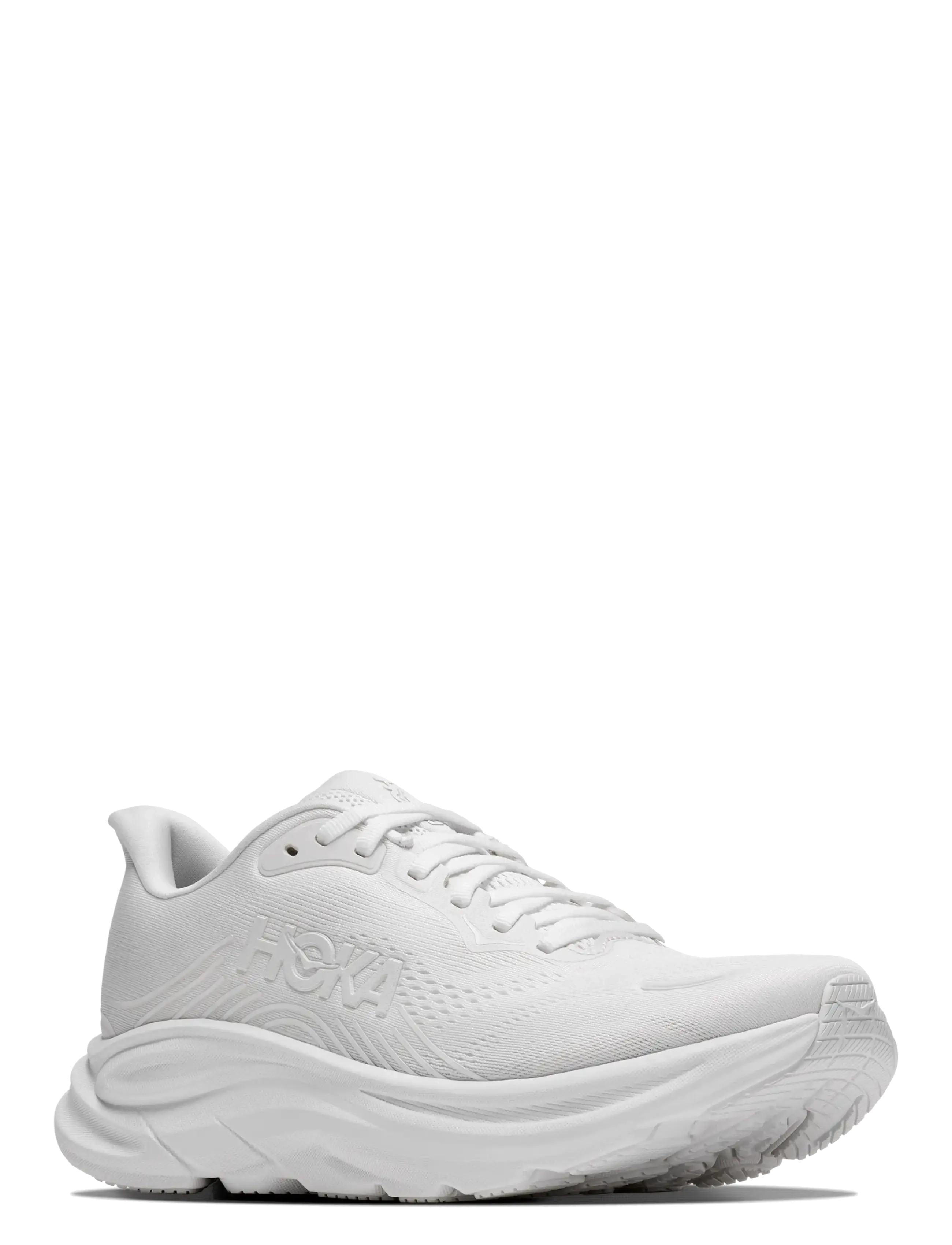 HOKA M CLIFTON 11 - Laufschuhe - WHITE / WHITE / white