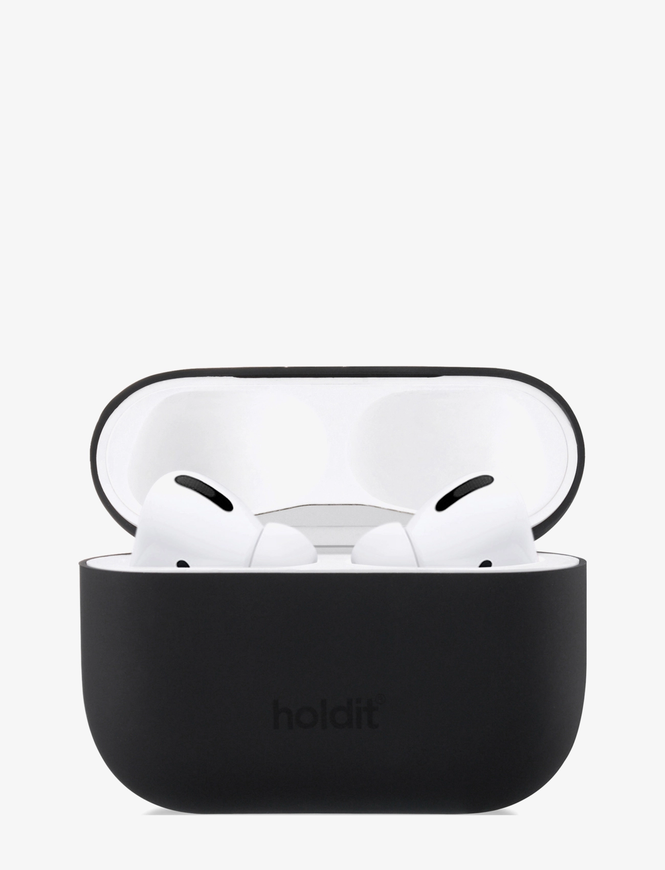 Holdit Silicone Case Airpods Pro, AIRPODS PRO, Black, Mobiltilbehør-Covers > Etuier Til Airpods, Dame