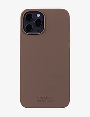 Holdit - Silicone Case iPhone 12/12Pro - laveste priser - dark brown - 0