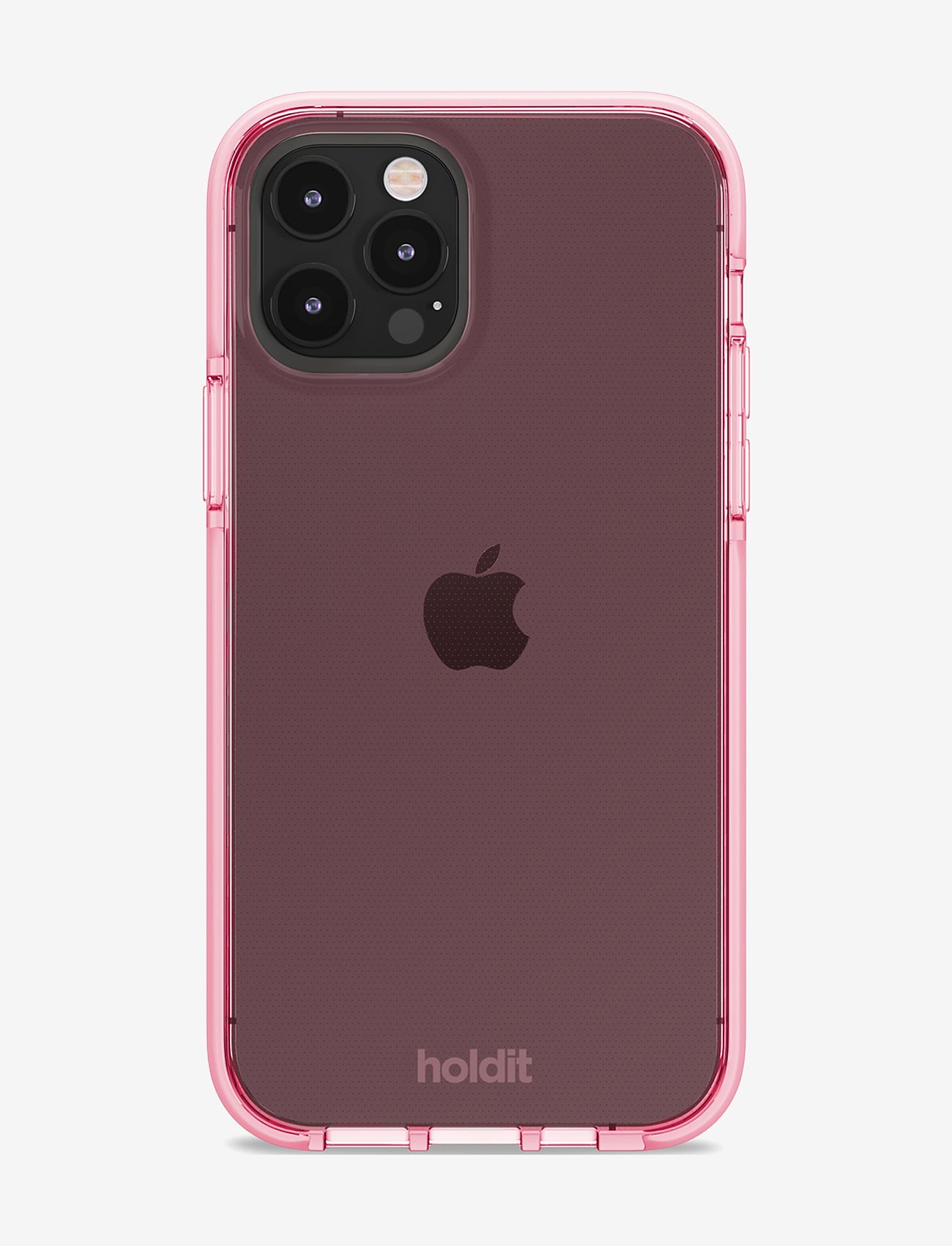Holdit - Seethru Case iPhone 12/12Pro - de laveste prisene - bright pink - 1