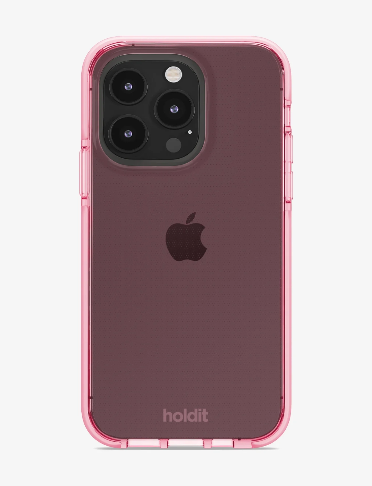 Holdit - Seethru Case iPhone 14 Pro - lowest prices - bright pink - 1