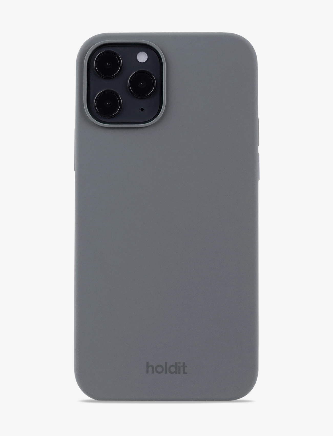 Holdit Silicone Case Space Gray, IPHONE 12-12PRO, Grey, Mobiltilbehør-Covers > Telefontasker, Dame