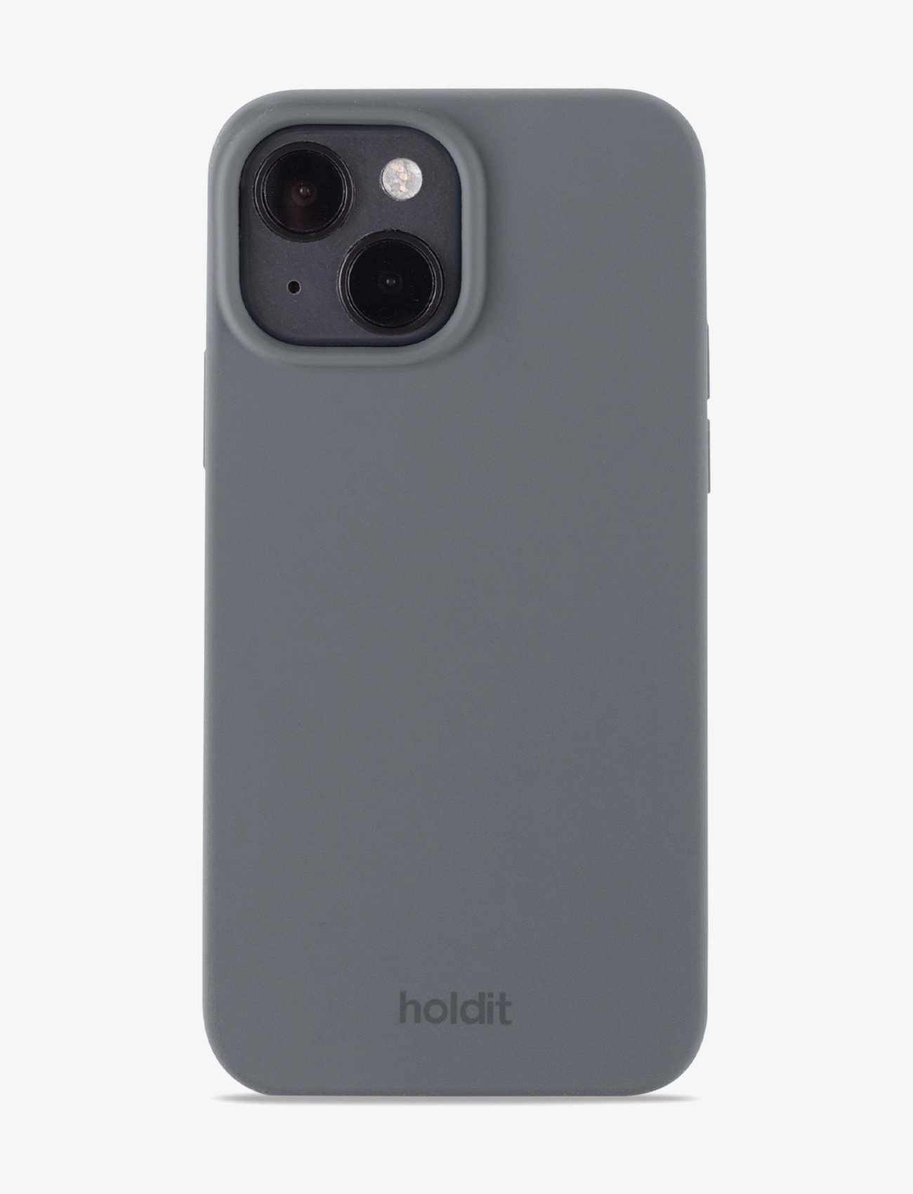 Holdit Silicone Case Space Gray, IPHONE 14-13, Grey, Mobiltilbehør-Covers > Telefontasker, Dame