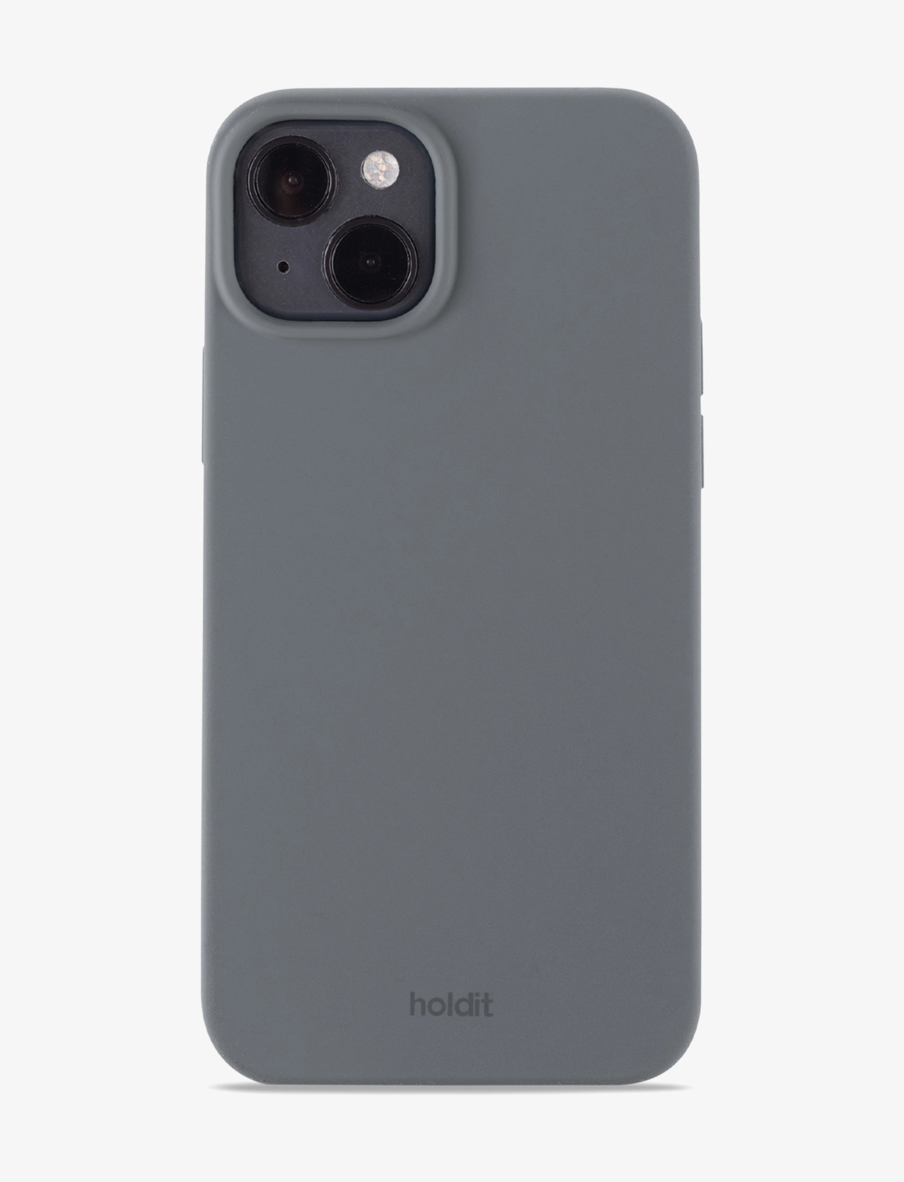 Holdit Silicone Case Space Gray, Silikone Telefoncover, Grå, Str: IPHONE 14PLUS