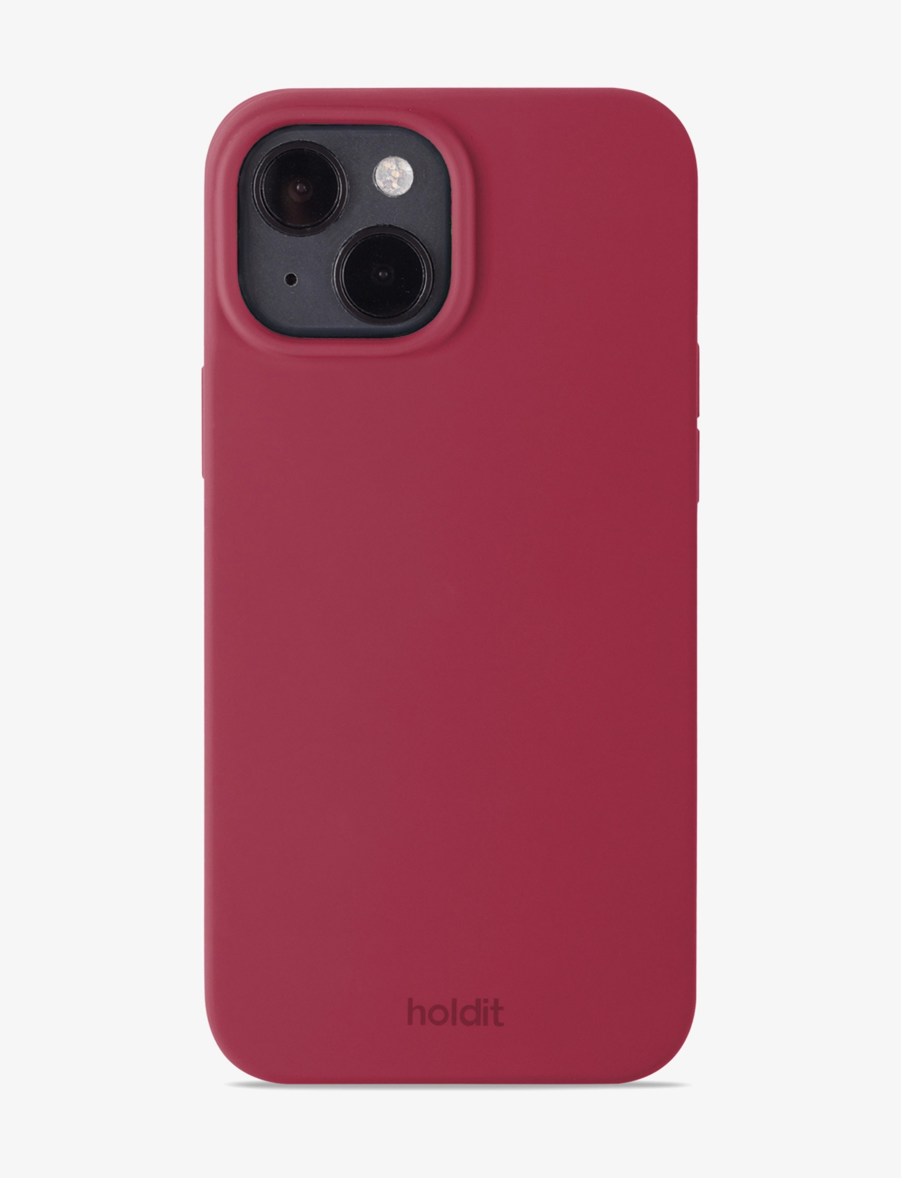 Holdit Silicone Case Red Velvet, IPHONE 15, Red, Mobiltilbehør-Covers > Telefontasker, Dame