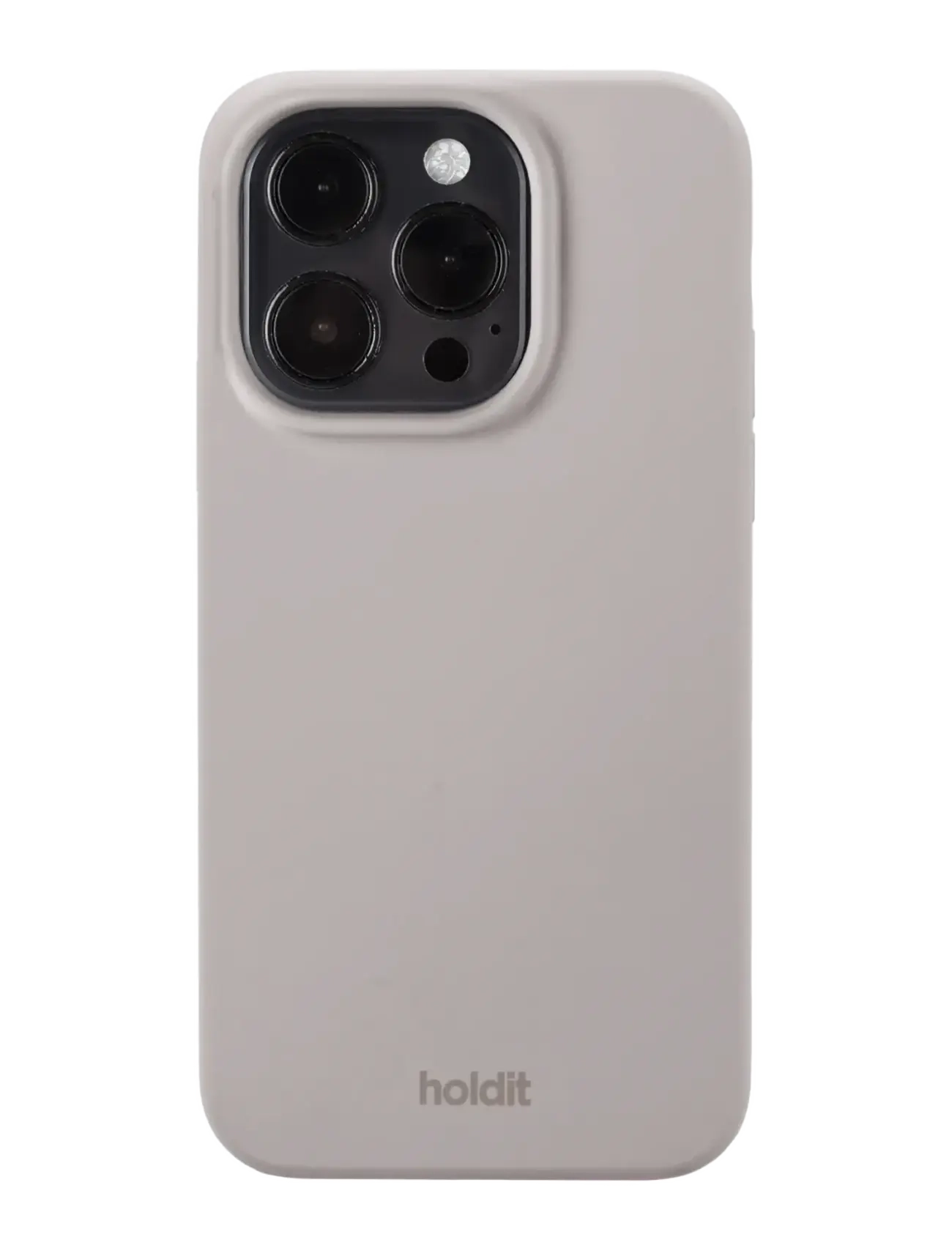 Holdit Silicone Case iPhone 15 Pro - Põhirõivad - TAUPE / grey
