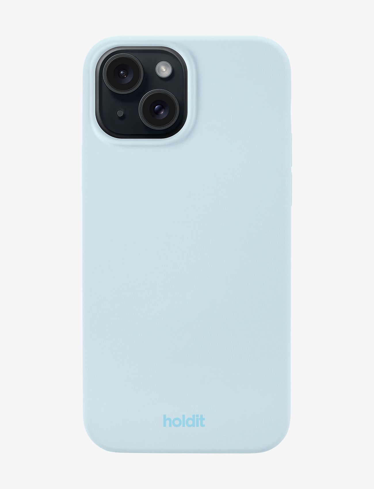 Holdit - Silicone Case iPhone 14/13 - lägsta priserna - mineral blue - 0