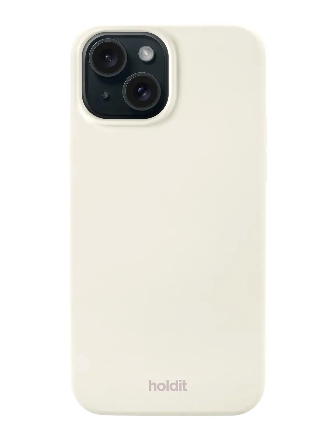 Holdit Silicone Case iPhone 15 Pro Max - Holdit - SOFT LINEN / white