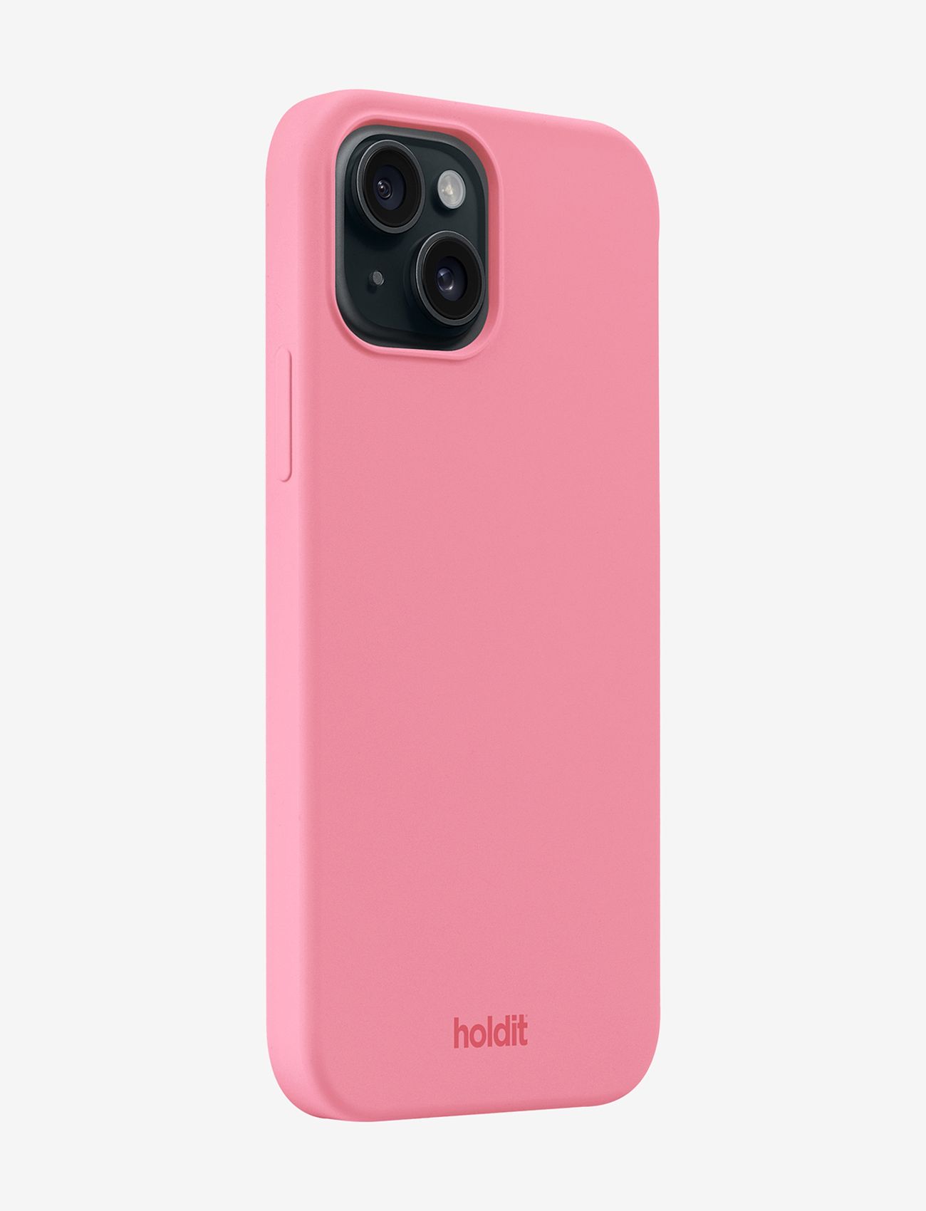 Holdit - Silicone Case iPhone 15 - lowest prices - rouge pink - 1