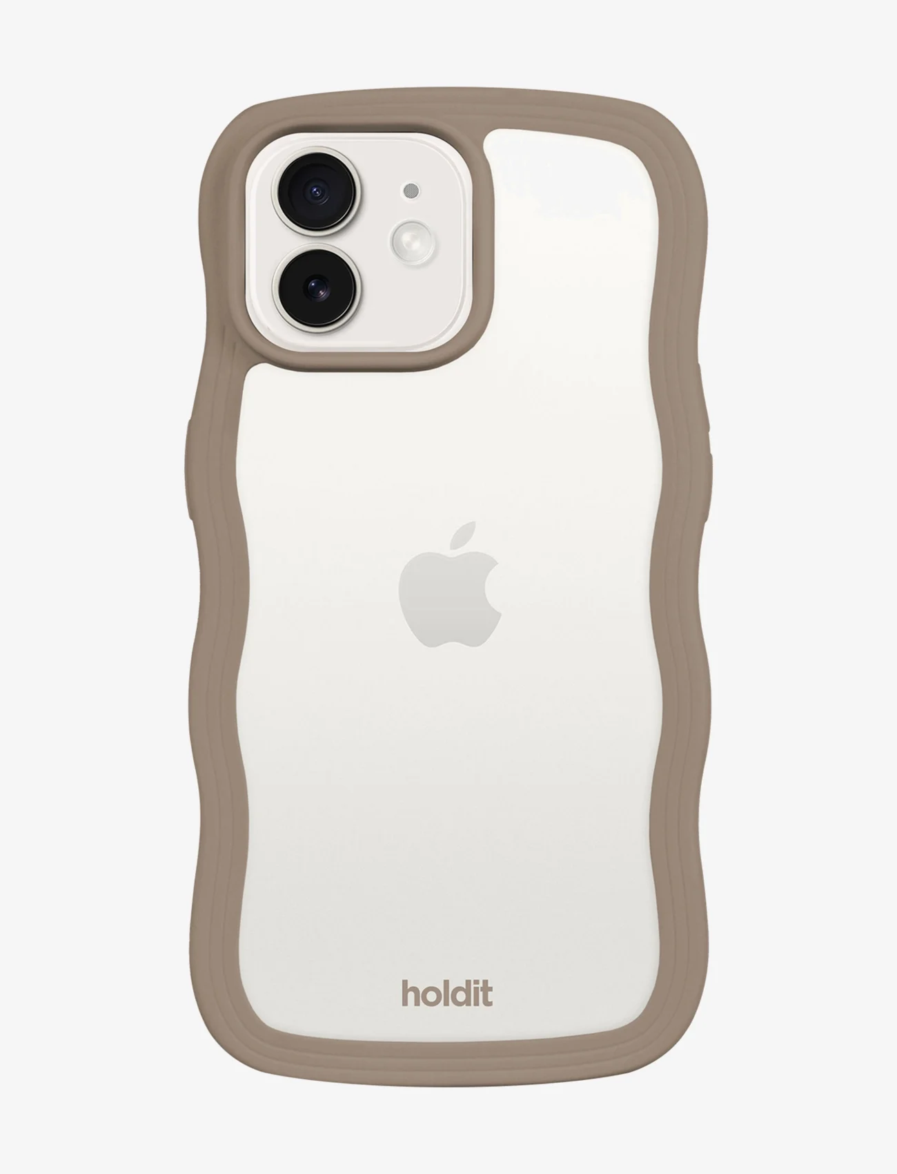 Holdit - Wavy Case iPhone 12/12 Pro - die niedrigsten preise - mocha brown/transparent - 0