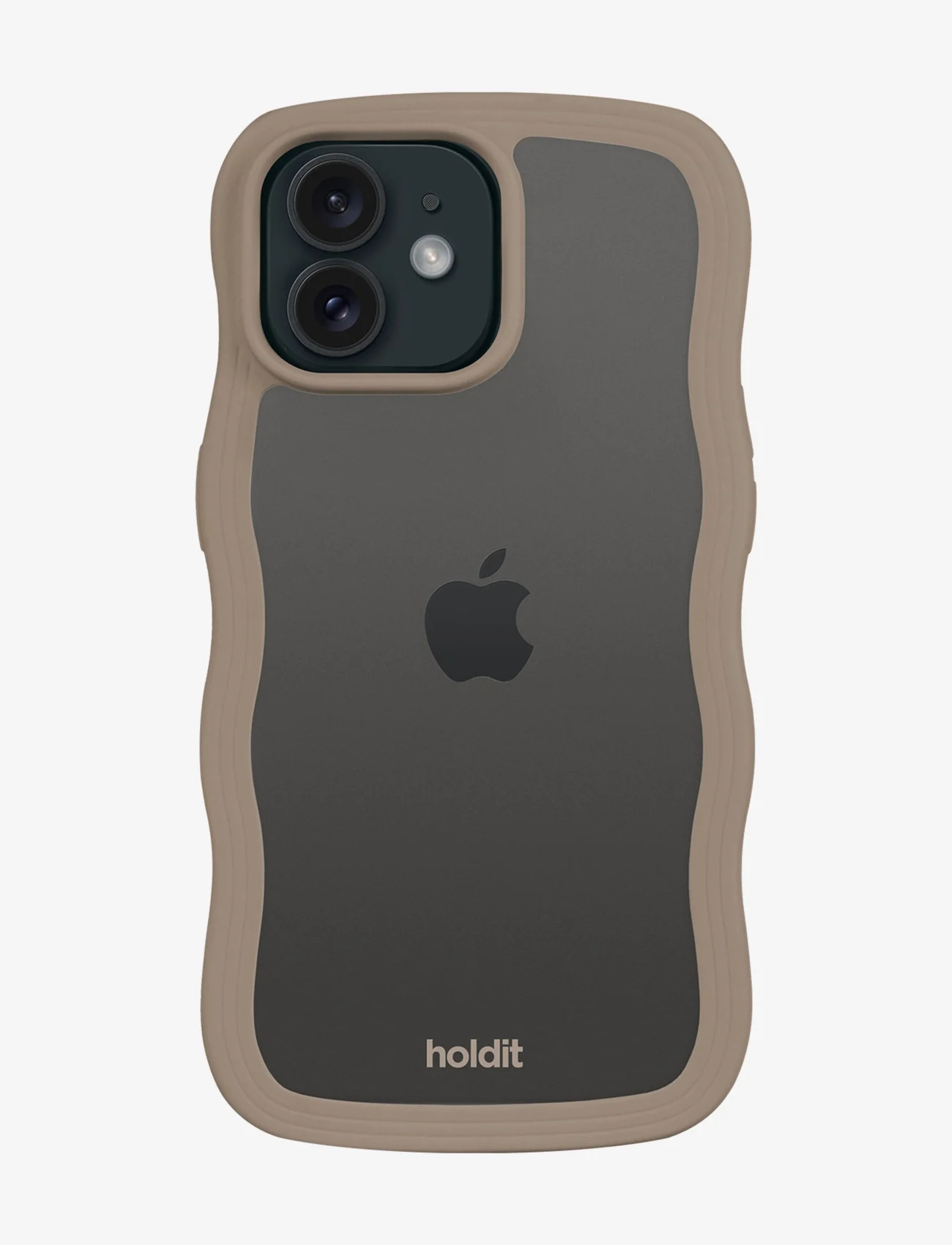 Holdit - Wavy Case iPhone 12/12 Pro - laagste prijzen - mocha brown/transparent - 1