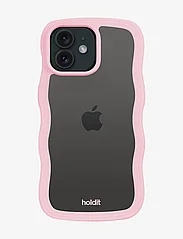 Holdit - Wavy Case iPhone 12/12 Pro - alhaisimmat hinnat - pink/transparent - 1