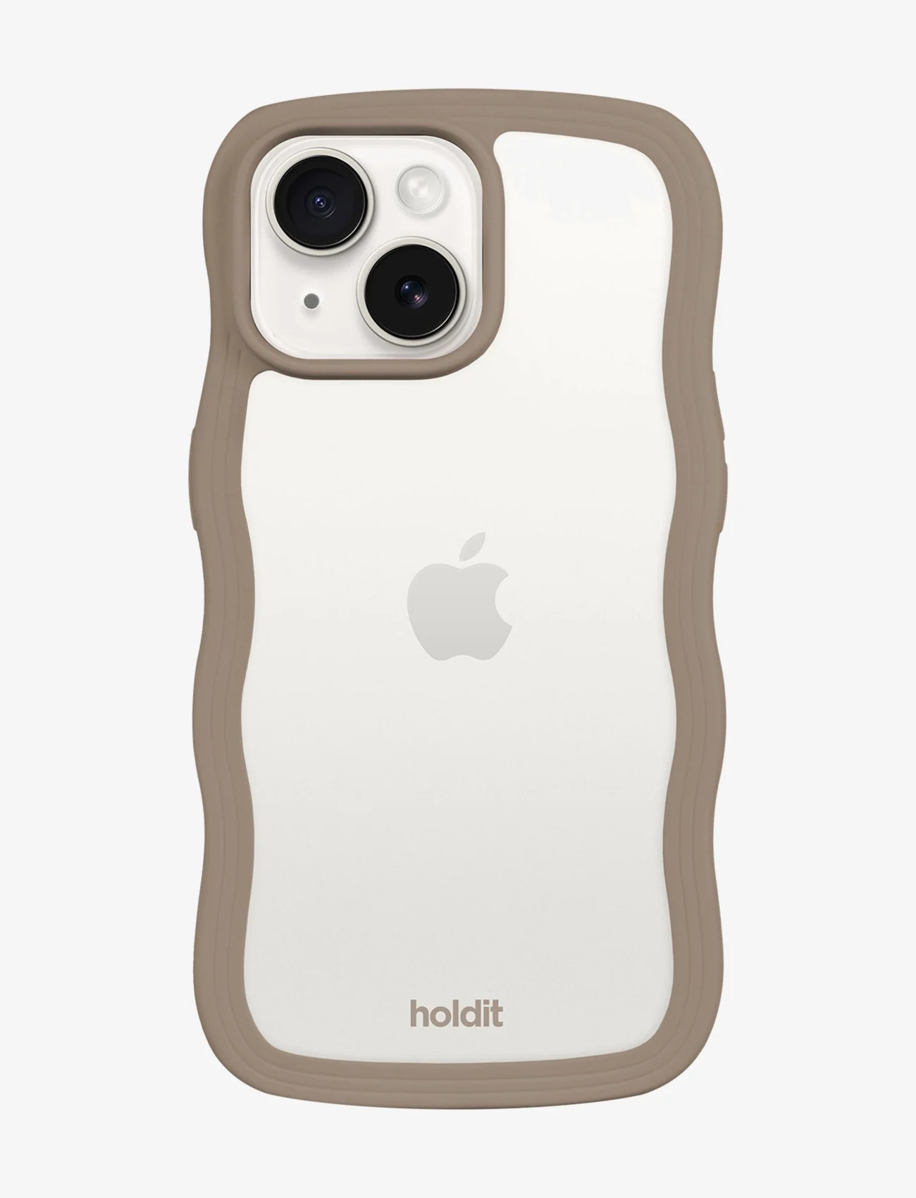 Holdit - Wavy Case iPhone 15/14/13 - najniższe ceny - mocha brown/transparent - 0