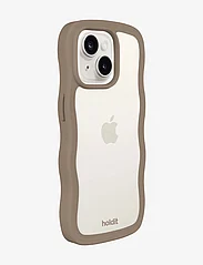Holdit - Wavy Case iPhone 15/14/13 - najniższe ceny - mocha brown/transparent - 2
