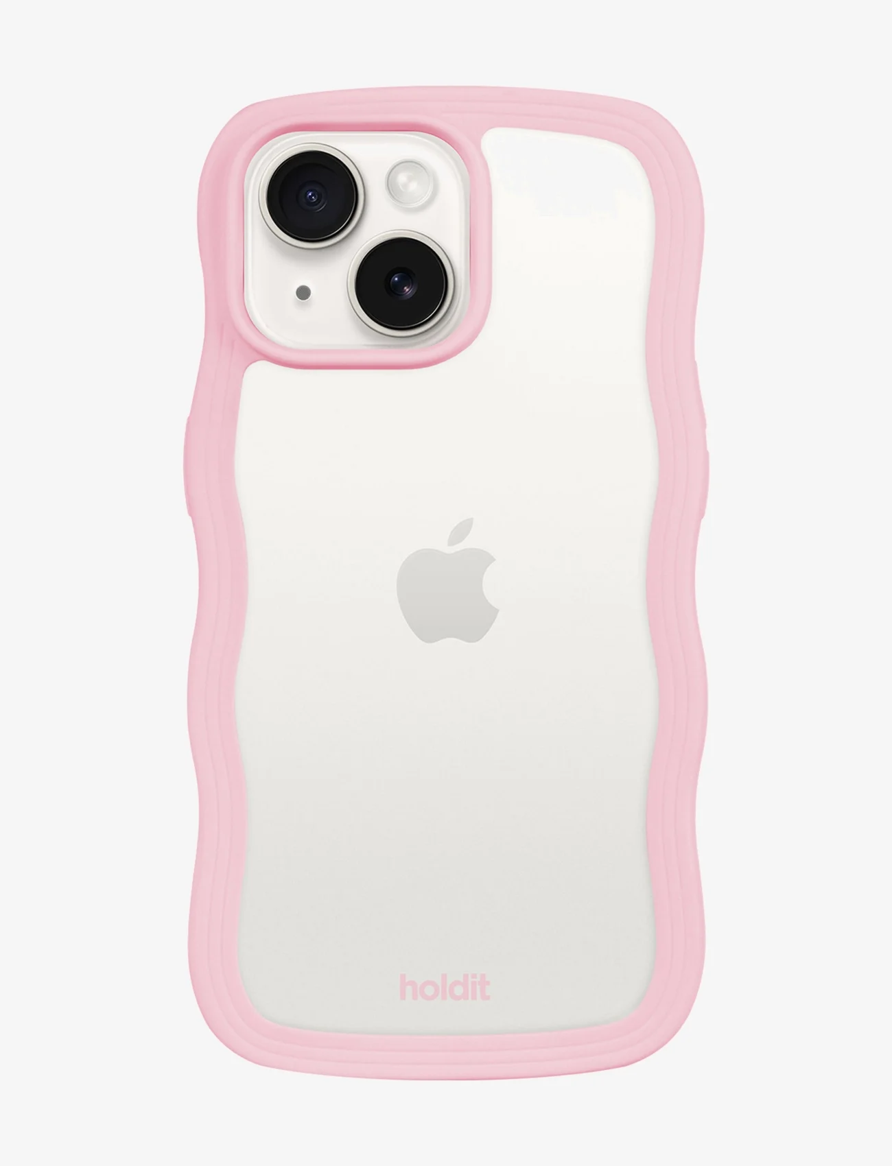 Holdit - Wavy Case iPhone 15/14/13 - die niedrigsten preise - pink/transparent - 0