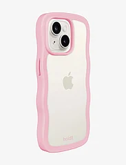 Holdit - Wavy Case iPhone 15/14/13 - laagste prijzen - pink/transparent - 2