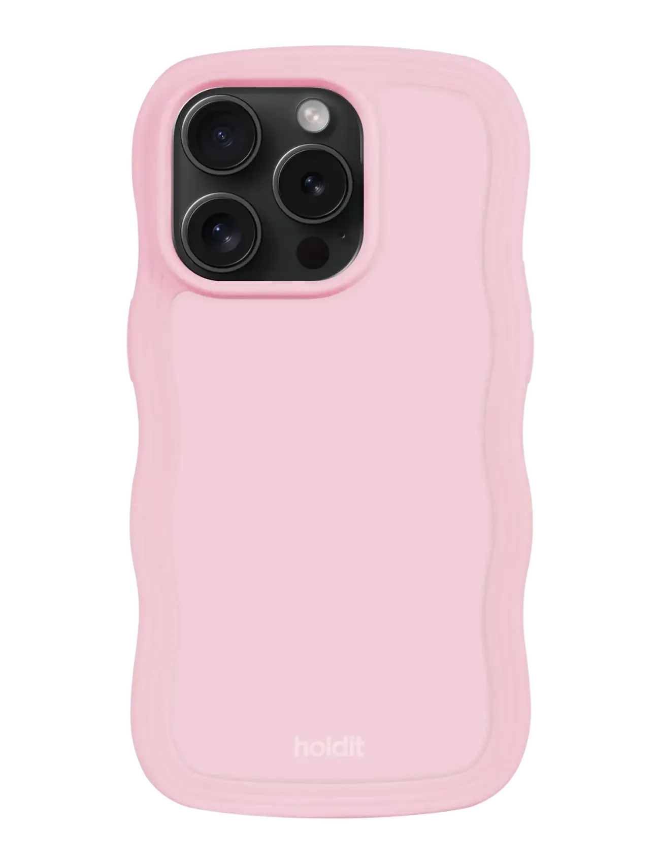 Holdit Wavy Case iPhone 14 Pro - Põhirõivad - PINK / pink/rose